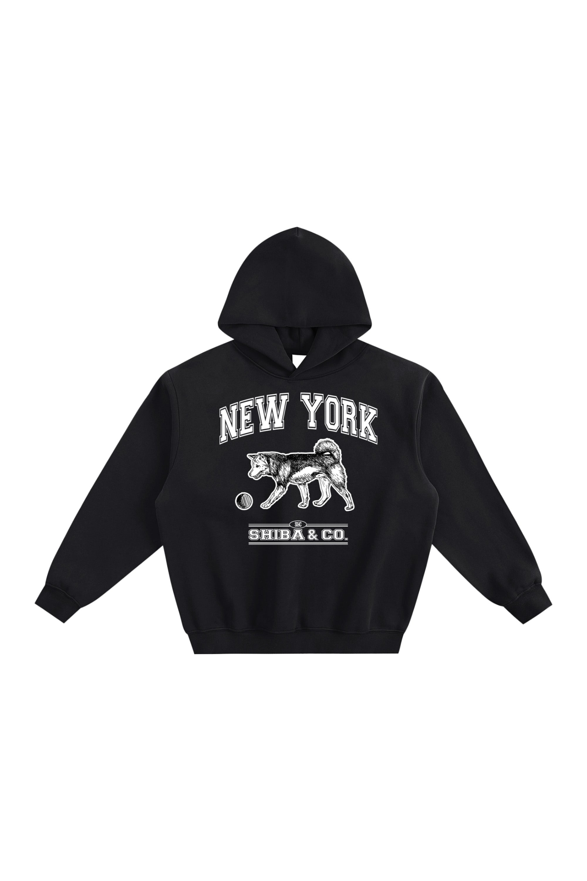 New York Classic Shiba Fleeced Boxy Hoodie