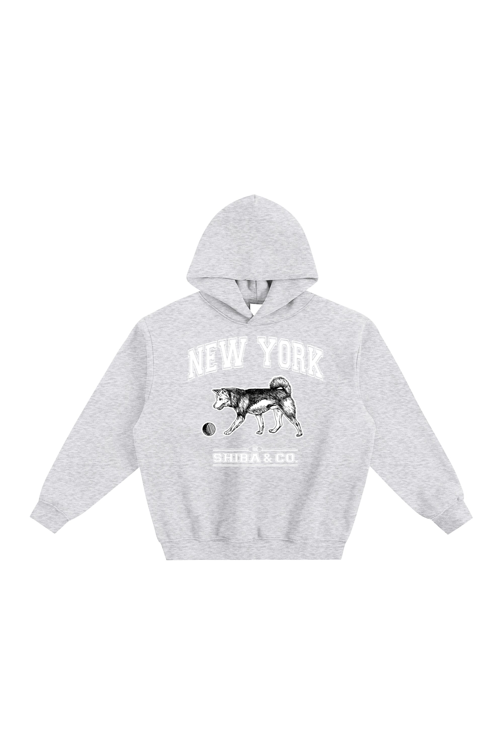 New York Classic Shiba Fleeced Boxy Hoodie