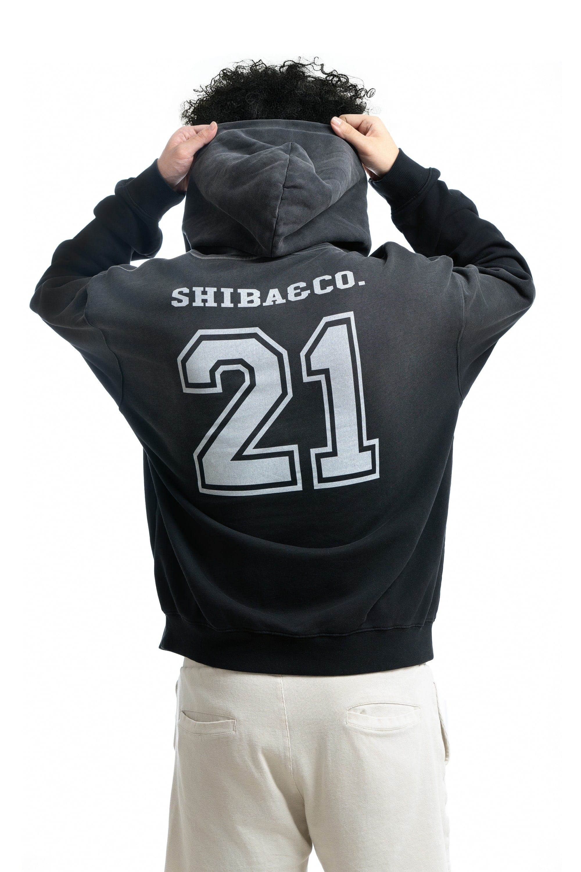 My Precious New York Shiba Oversized Sunfade Hoodie - Black