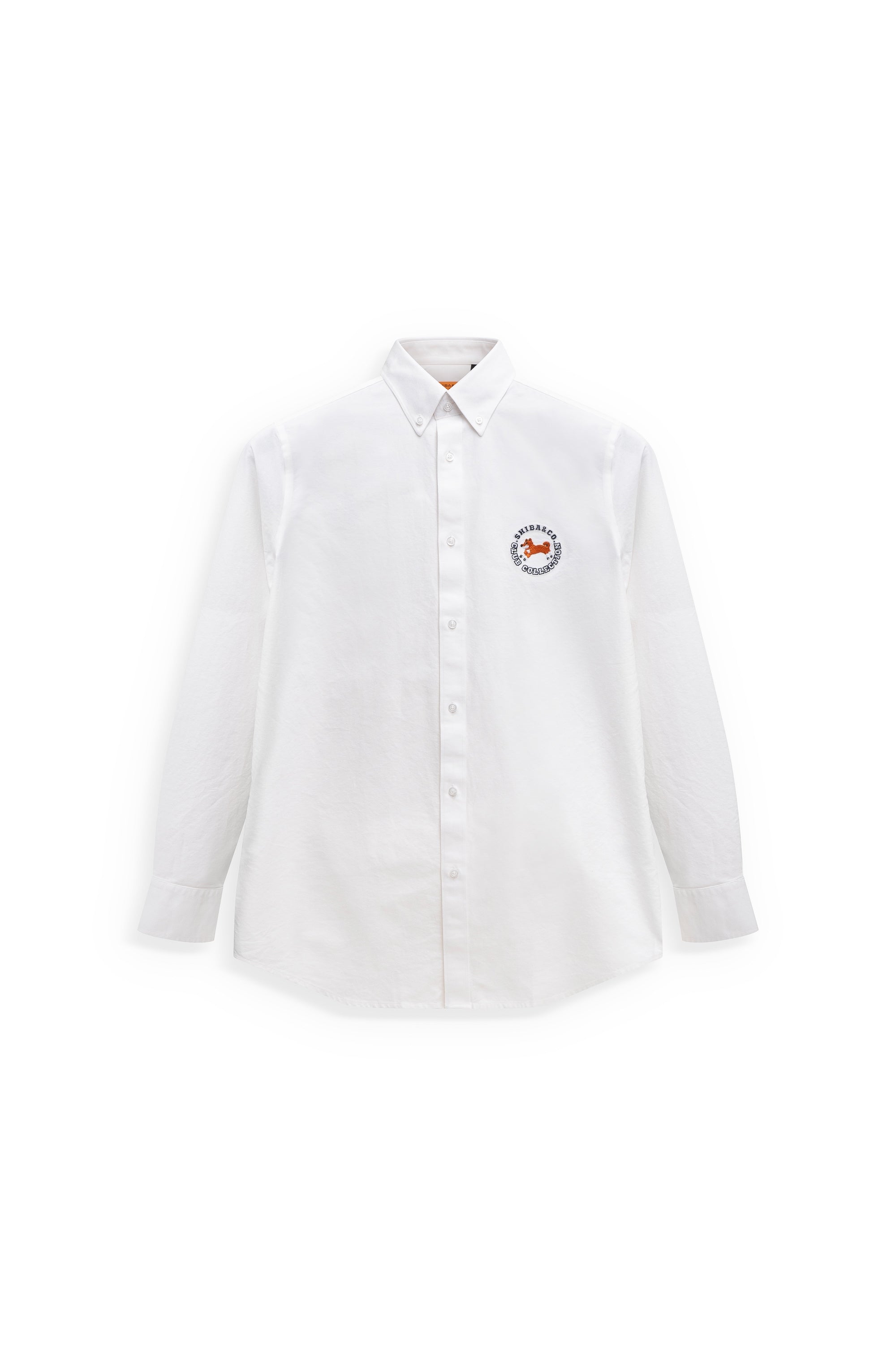 Club Shiba Embroidered Oxford Shirt - White | Shiba & Co. Large Club Shiba Embroidered Oxford Shirt - White | Shiba & Co. Large