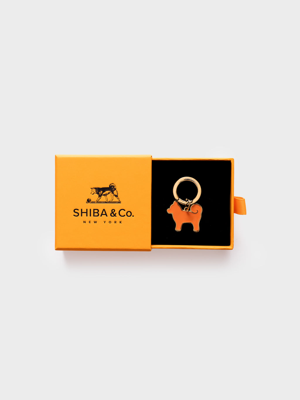 18K Gold Plated “My Precious” Shiba Inu Silhouette Dog Tag – Iconic Orange