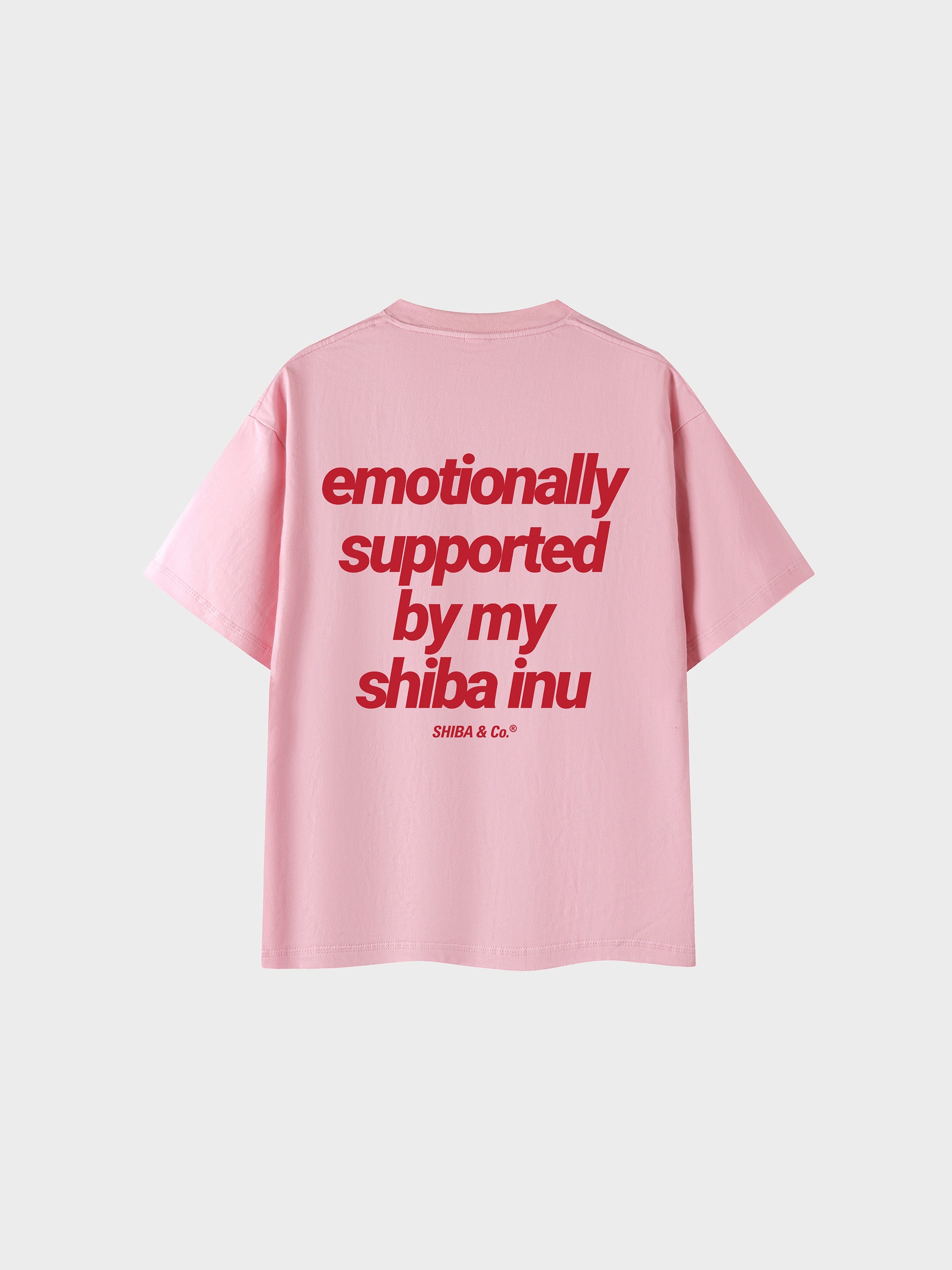 "Emotionally Supported By My Shiba Inu" Oversize Cotton Tee