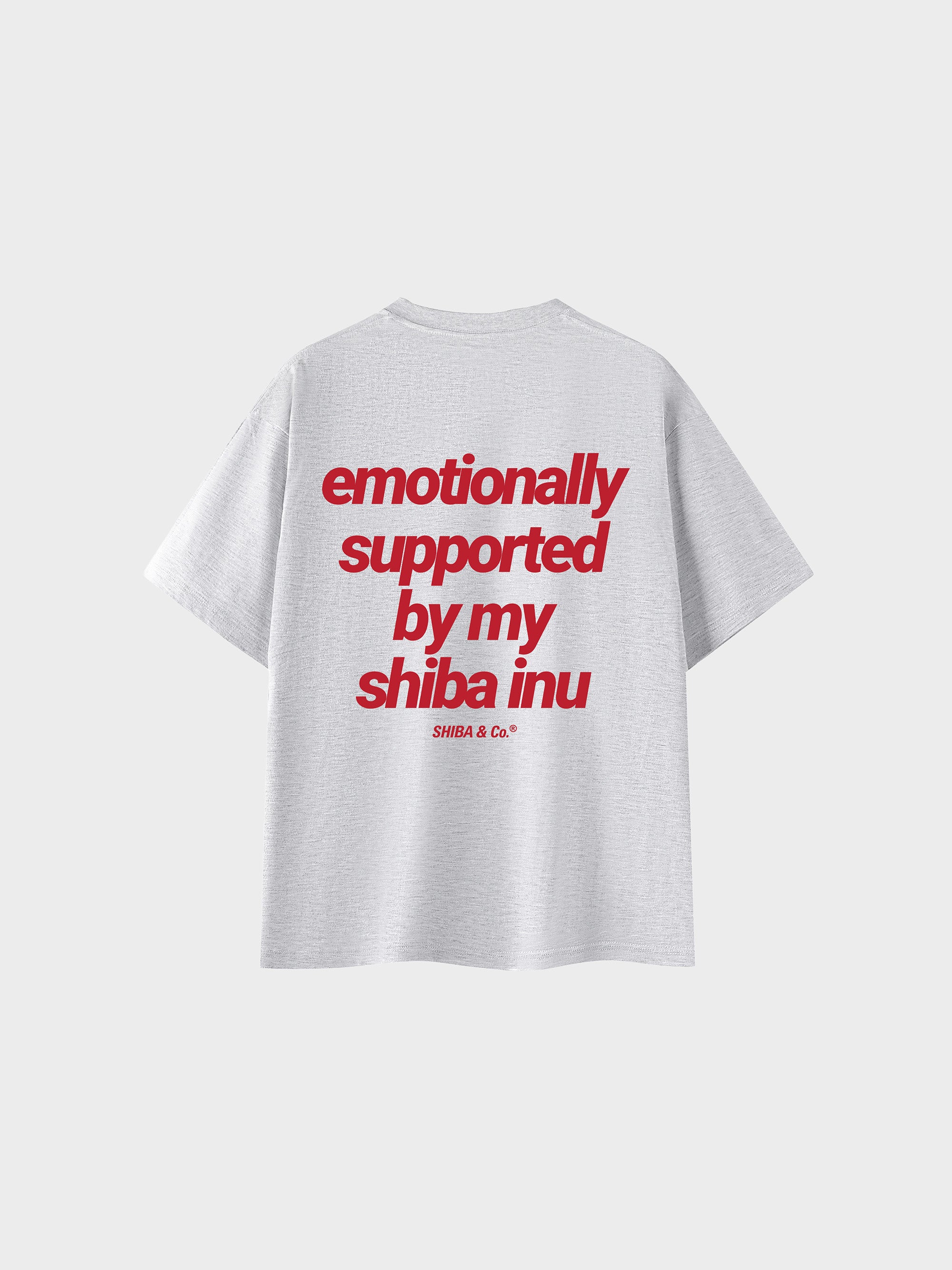 "Emotionally Supported By My Shiba Inu" Oversize Cotton Tee