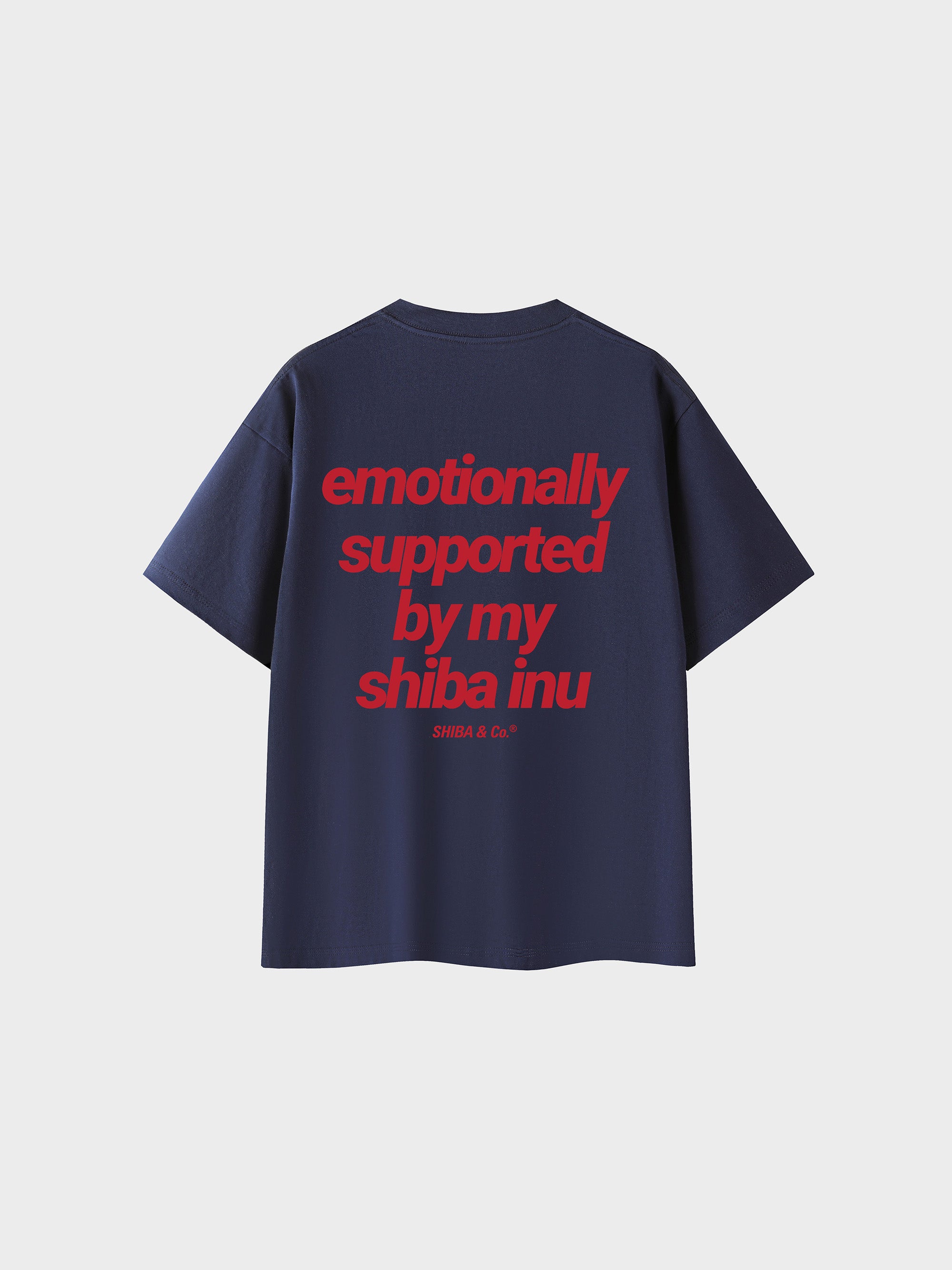 "Emotionally Supported By My Shiba Inu" Oversize Cotton Tee