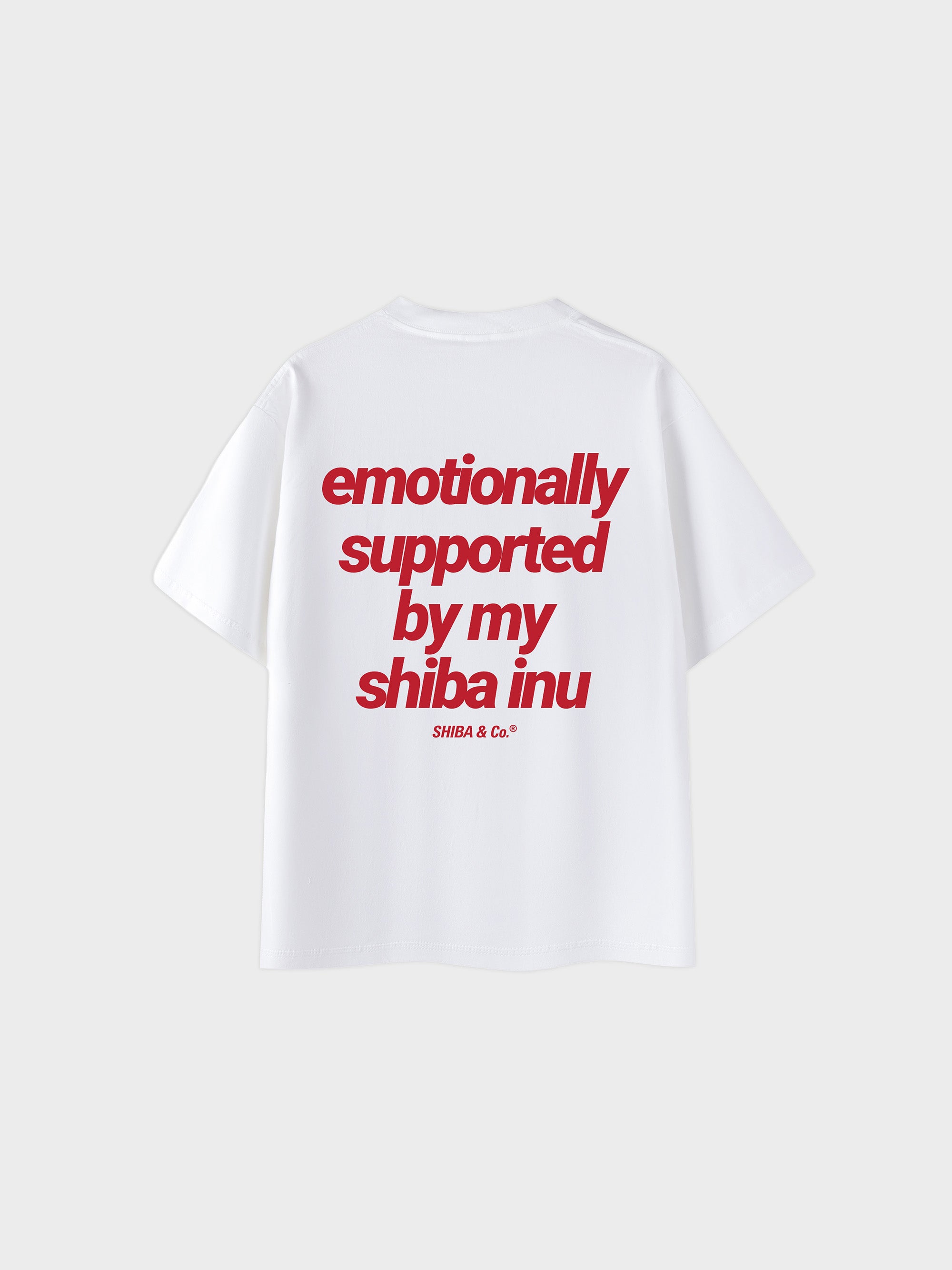 "Emotionally Supported By My Shiba Inu" Oversize Cotton Tee