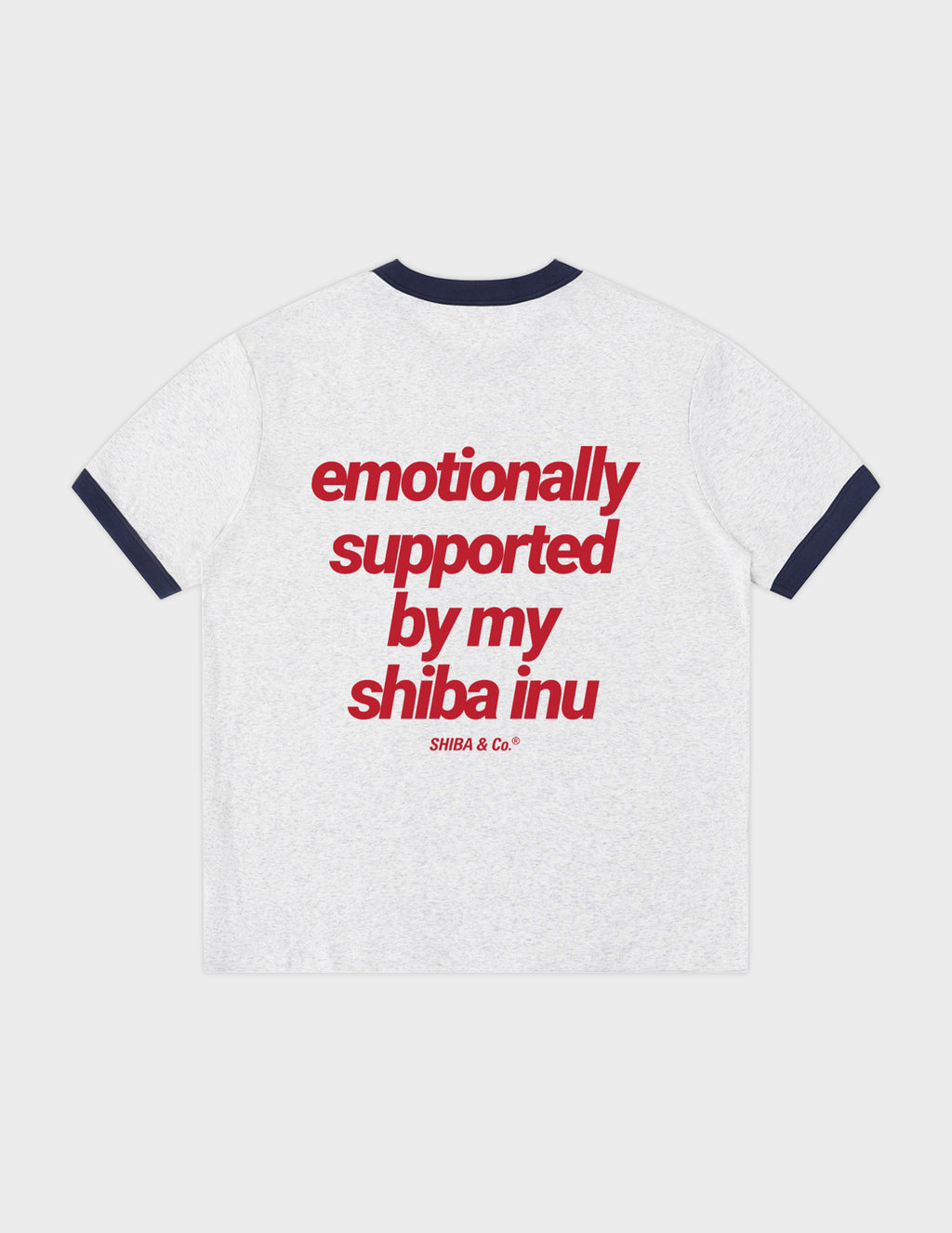 "Emotionally Supported By My Shiba Inu" Vintage Ringer Tee