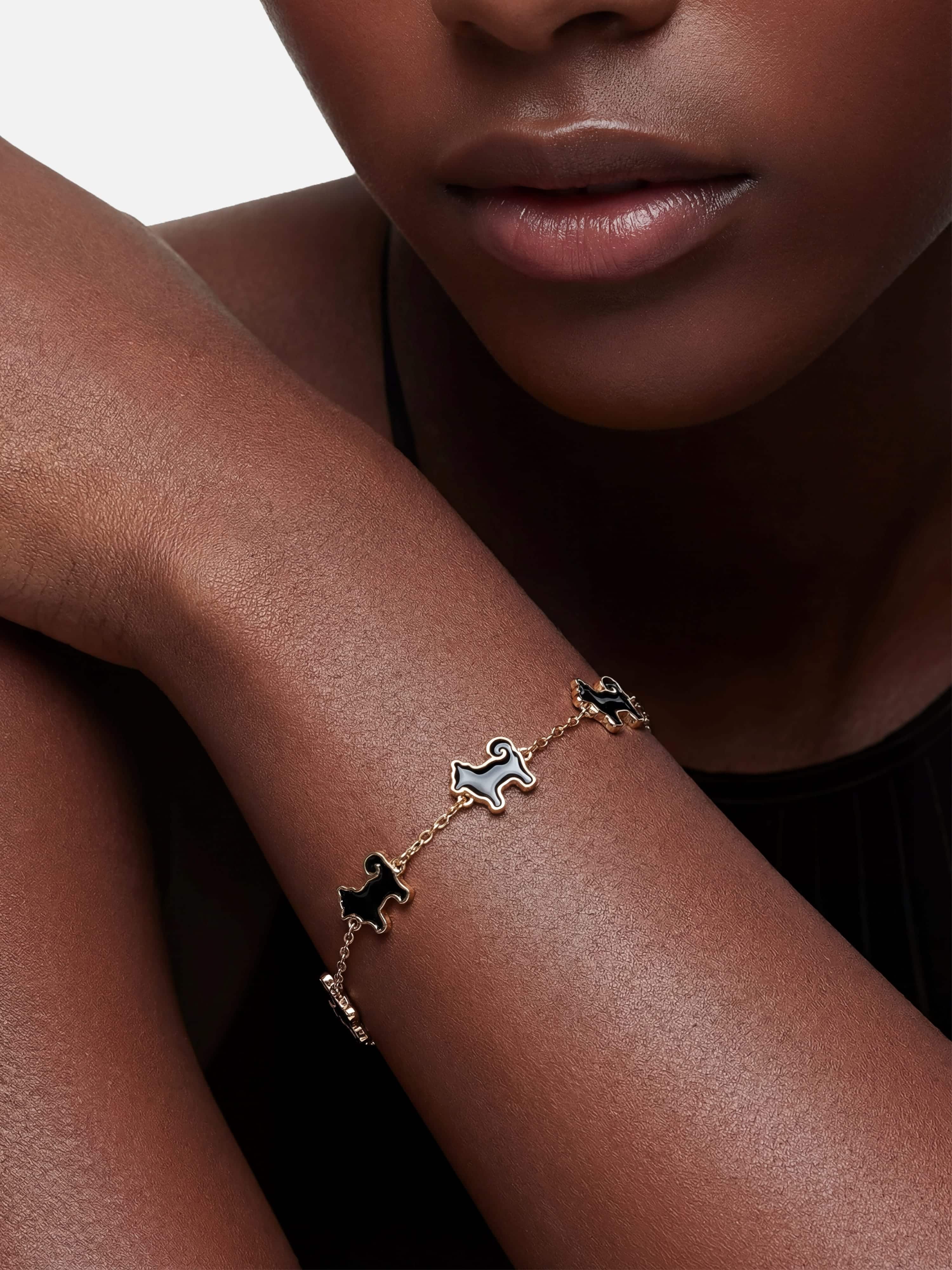 26 My Precious Shiba Inu Dog Bracelet - 24K Gold Plated - Iconic Black