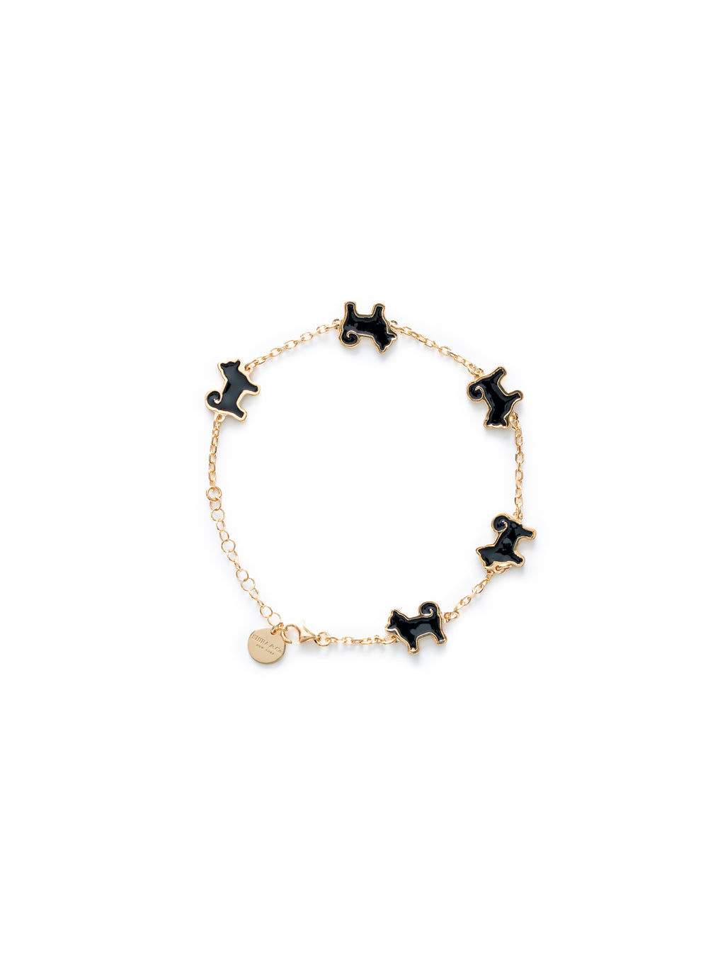 26 My Precious Shiba Inu Dog Bracelet - 24K Gold Plated - Iconic Black