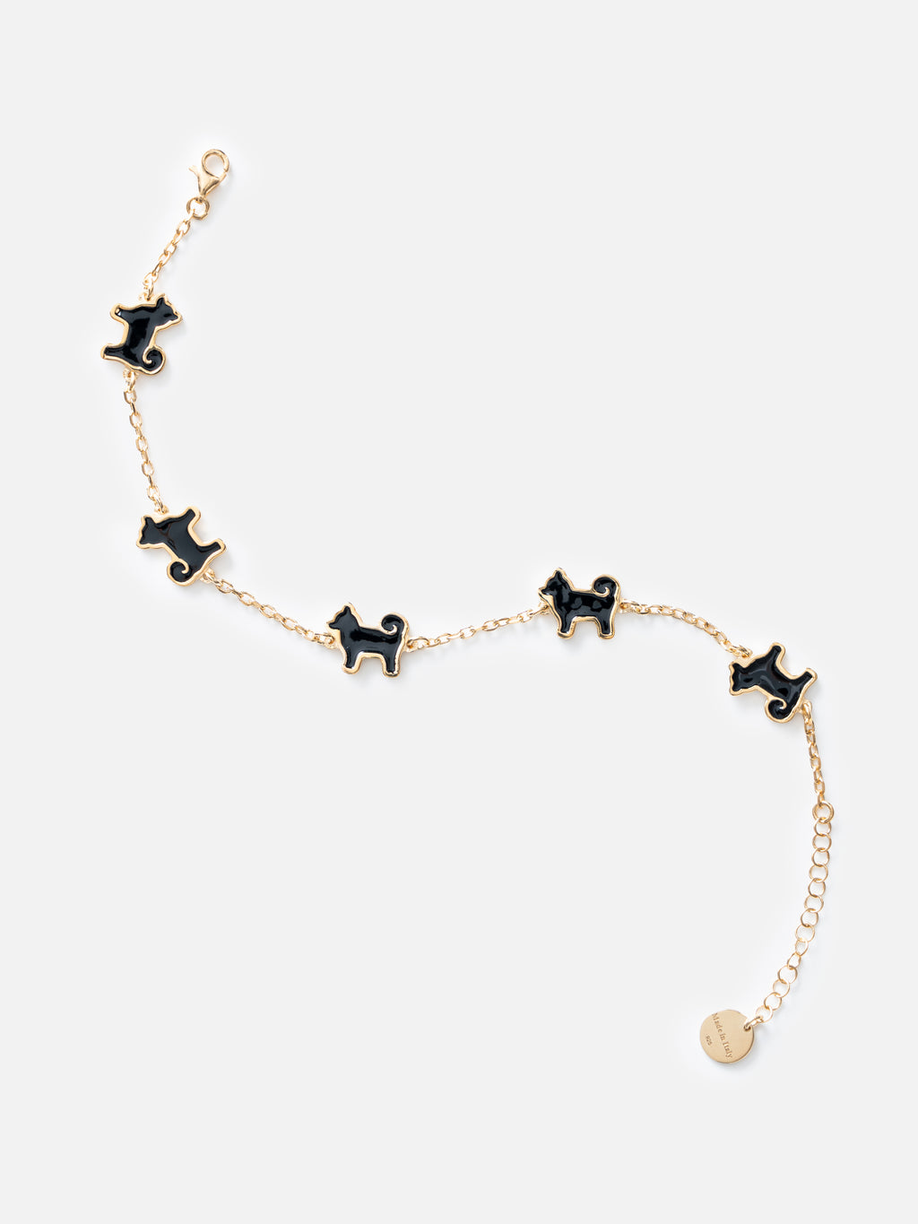 26 My Precious Shiba Inu Dog Bracelet - 24K Gold Plated - Iconic Black