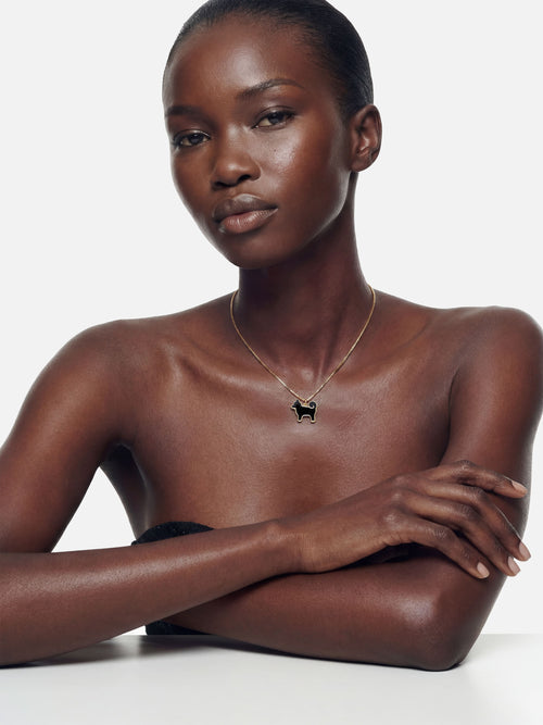 26 My Precious Shiba Inu Dog Pendant In 24K Gold Plated - Iconic Black