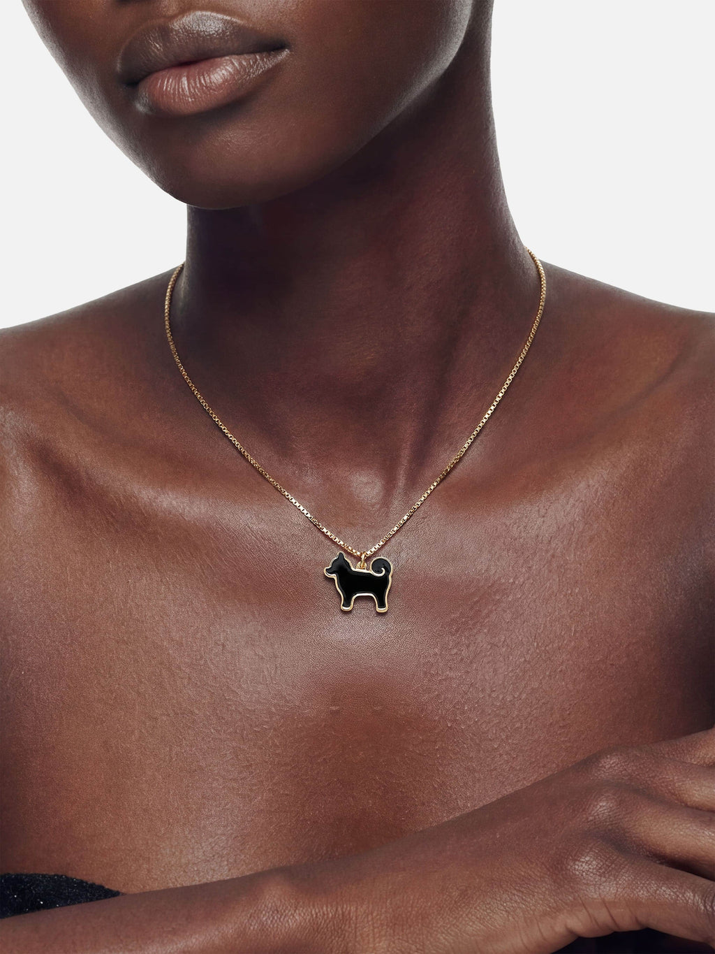 26 My Precious Shiba Inu Dog Pendant In 24K Gold Plated - Iconic Black