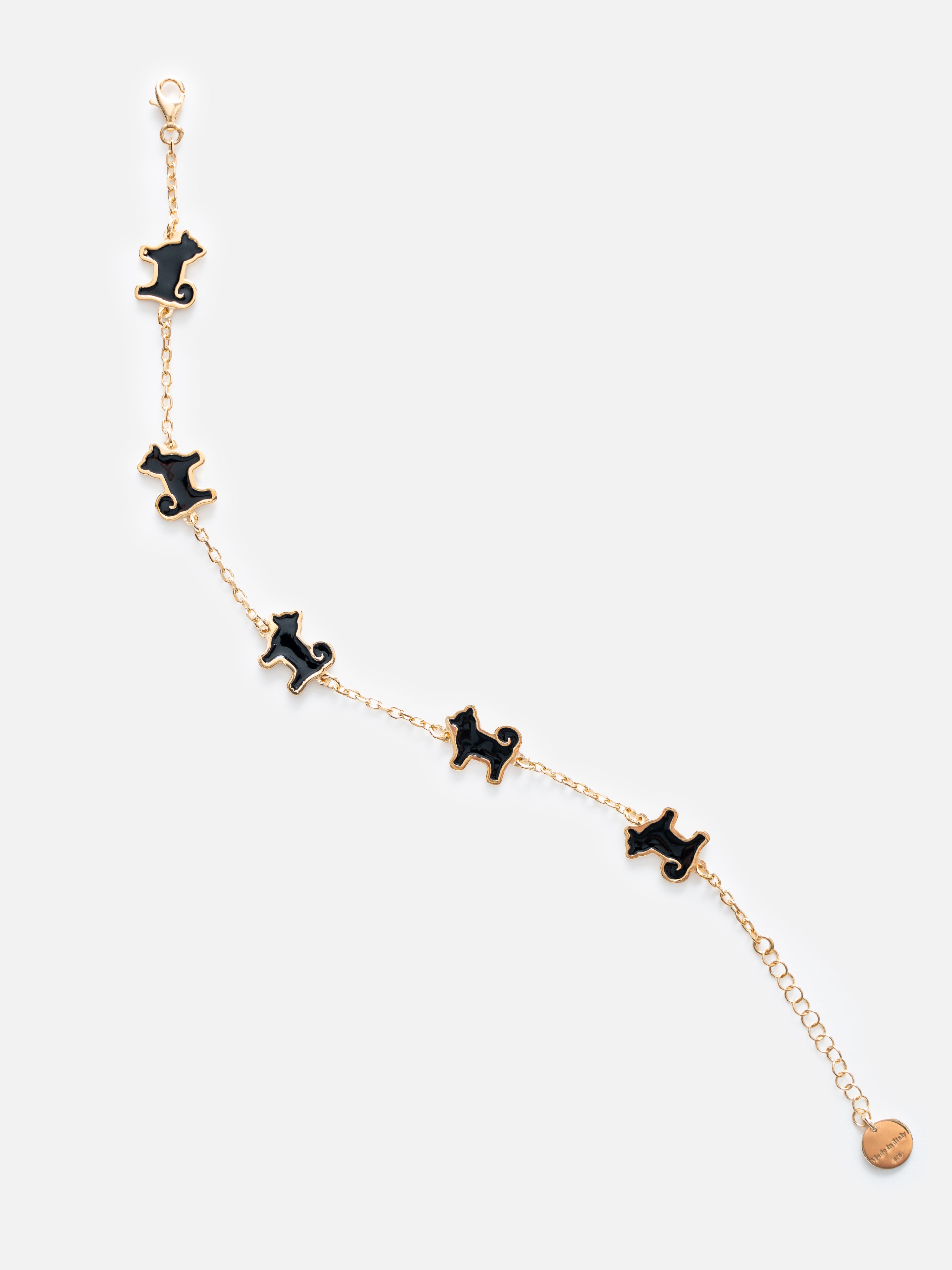 26 My Precious Shiba Inu Dog Bracelet - 24K Gold Plated - Iconic Black