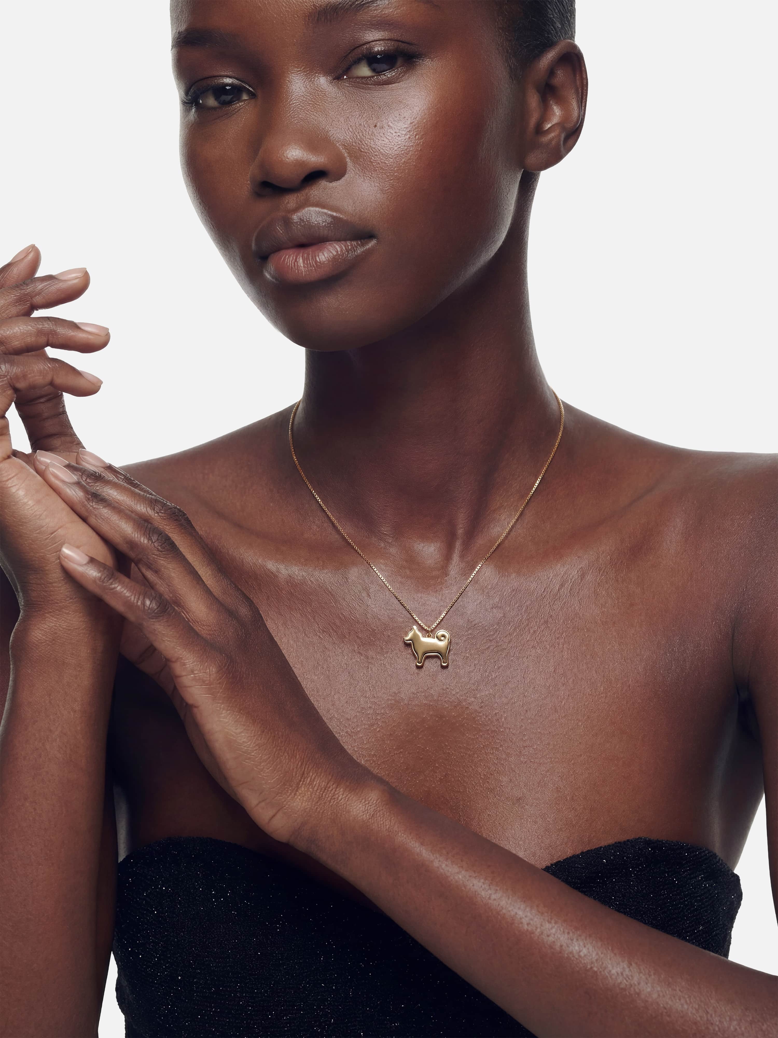 26 My Precious Shiba Inu Dog Pendant - 24K Gold Plated Edition - Gold Classic