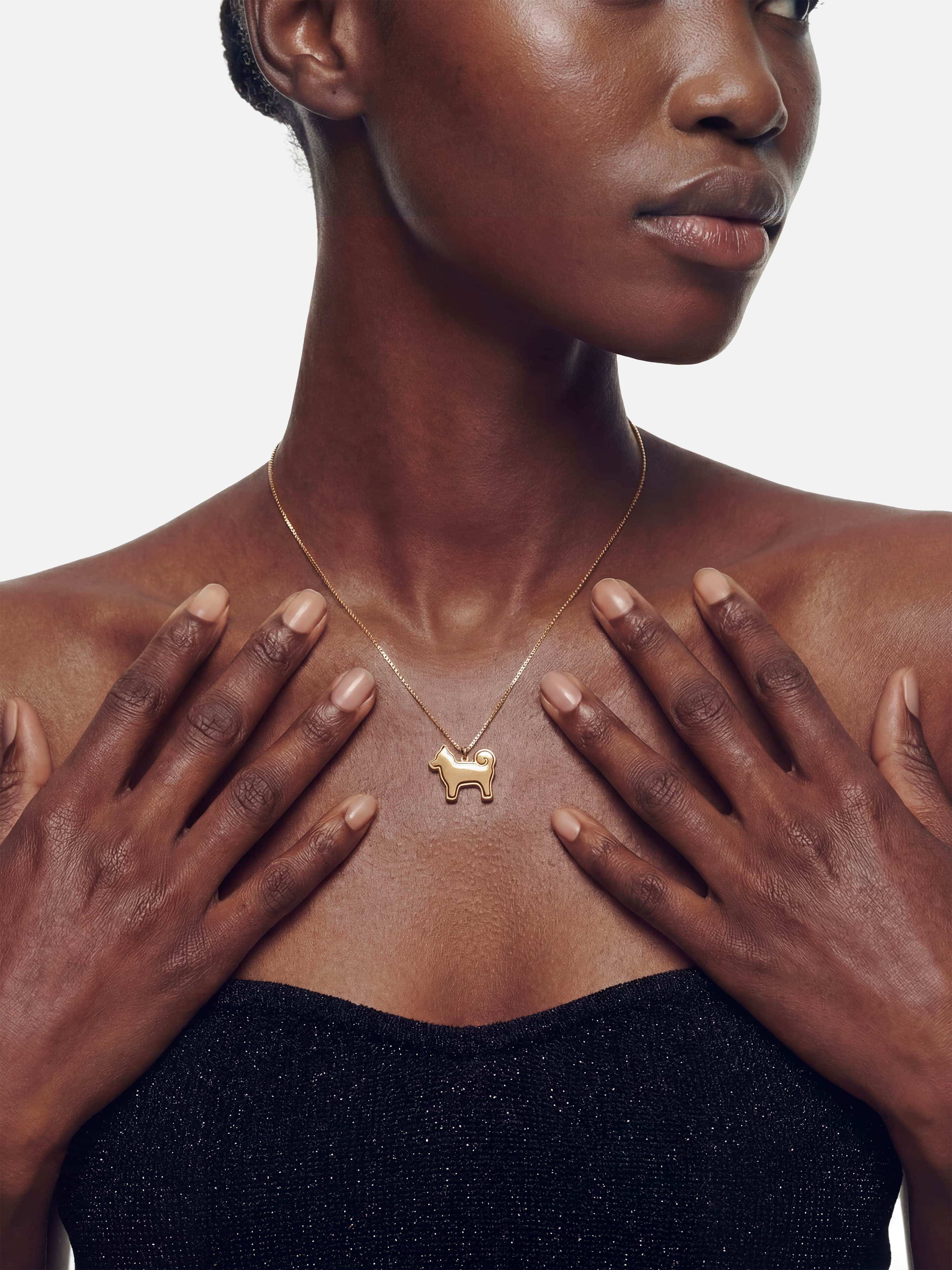 26 My Precious Shiba Inu Dog Pendant - 24K Gold Plated Edition - Gold Classic