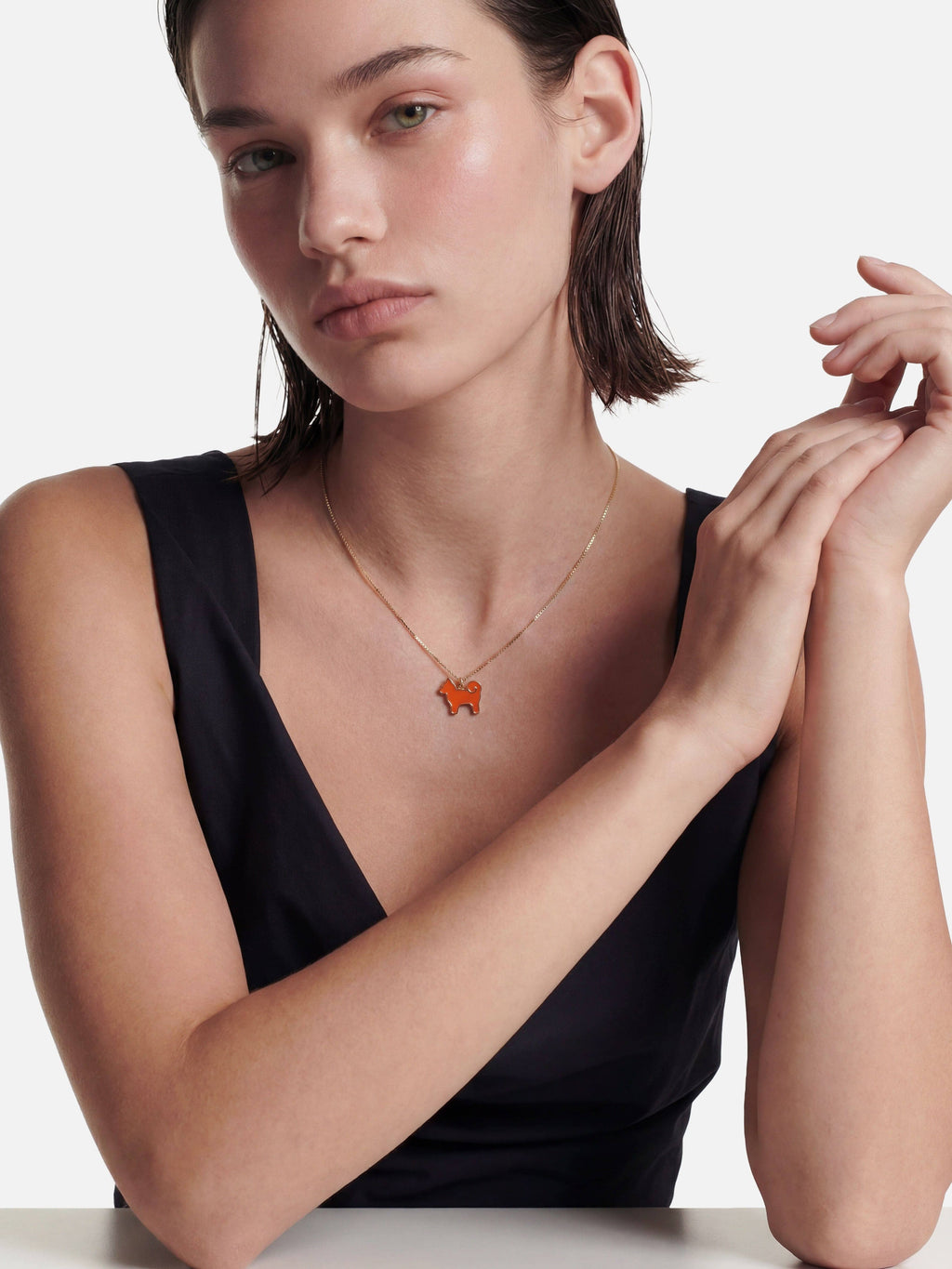 26 My Precious Shiba Inu Dog Pendant - 24K Gold Plated Edition - Iconic Orange