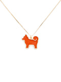 26 My Precious Shiba Inu Dog Pendant - 24K Gold Plated Edition - Iconic Orange