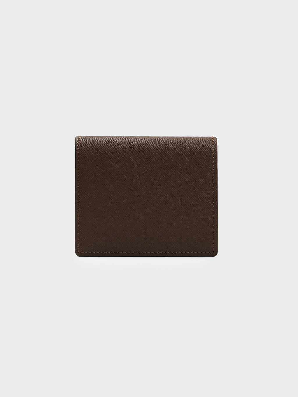 Hachi Shiba Inu Italian Saffiano Calf Leather Bifold Wallet – Brown