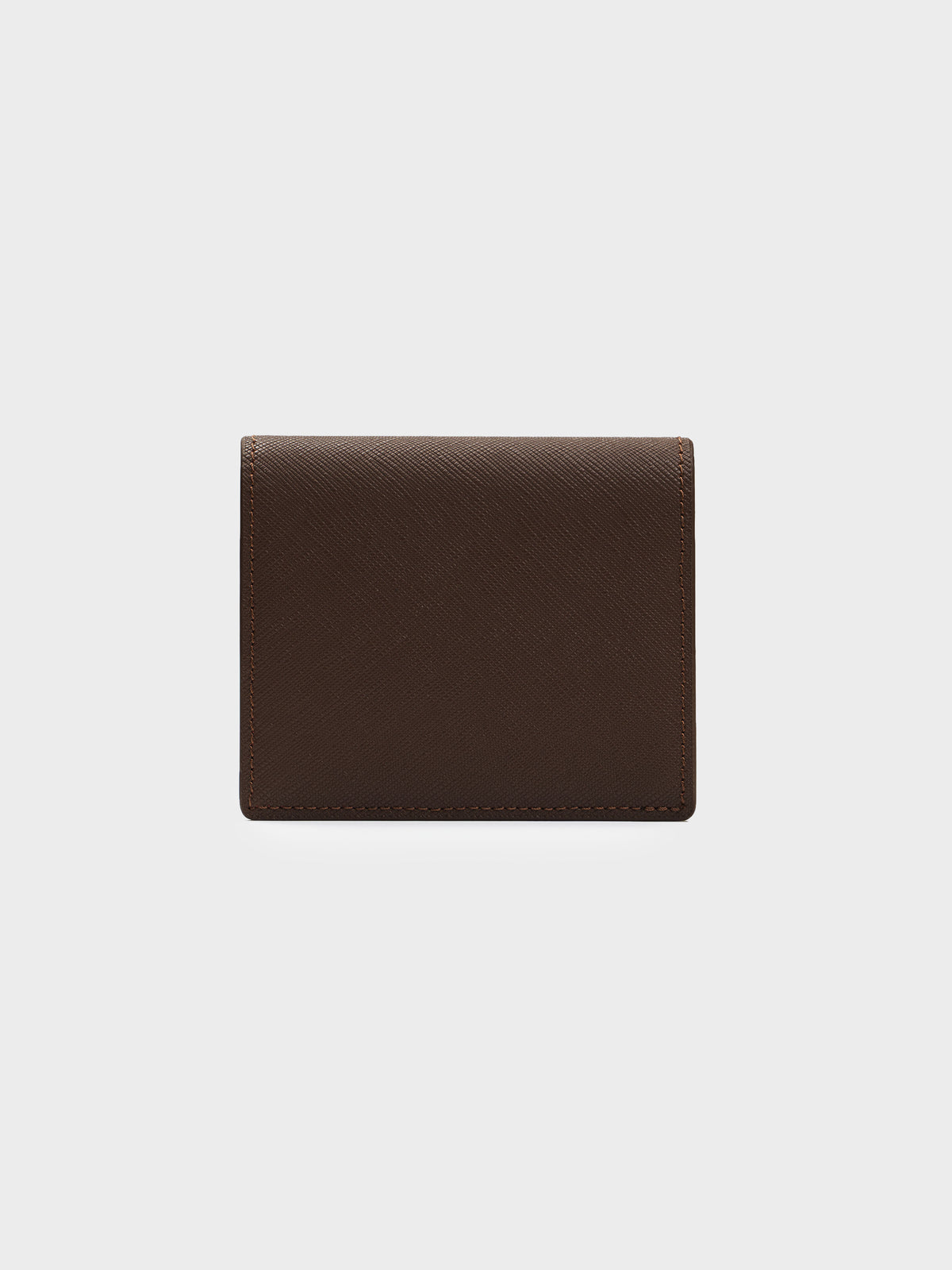 Hachi Shiba Inu Italian Saffiano Calf Leather Bifold Wallet – Brown