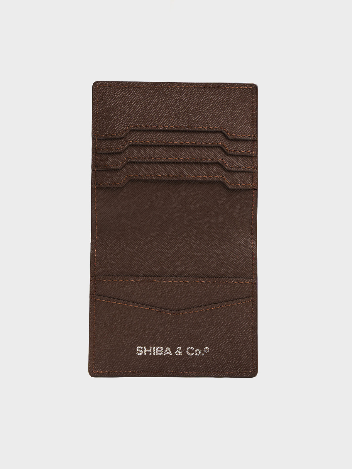 Hachi Shiba Inu Italian Saffiano Calf Leather Bifold Wallet – Brown