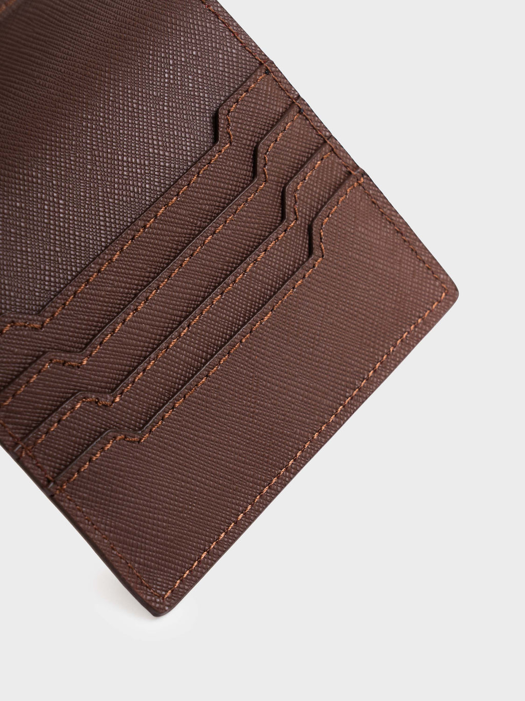 Hachi Shiba Inu Italian Saffiano Calf Leather Bifold Wallet – Brown