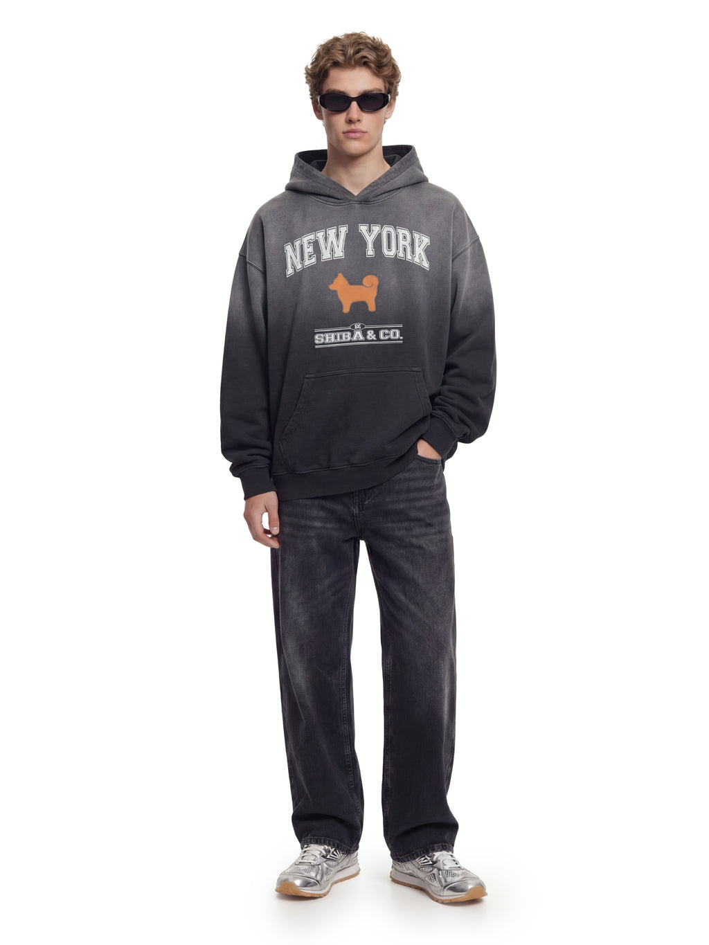 My Precious New York Shiba Inu Oversized Sunfade Hoodie