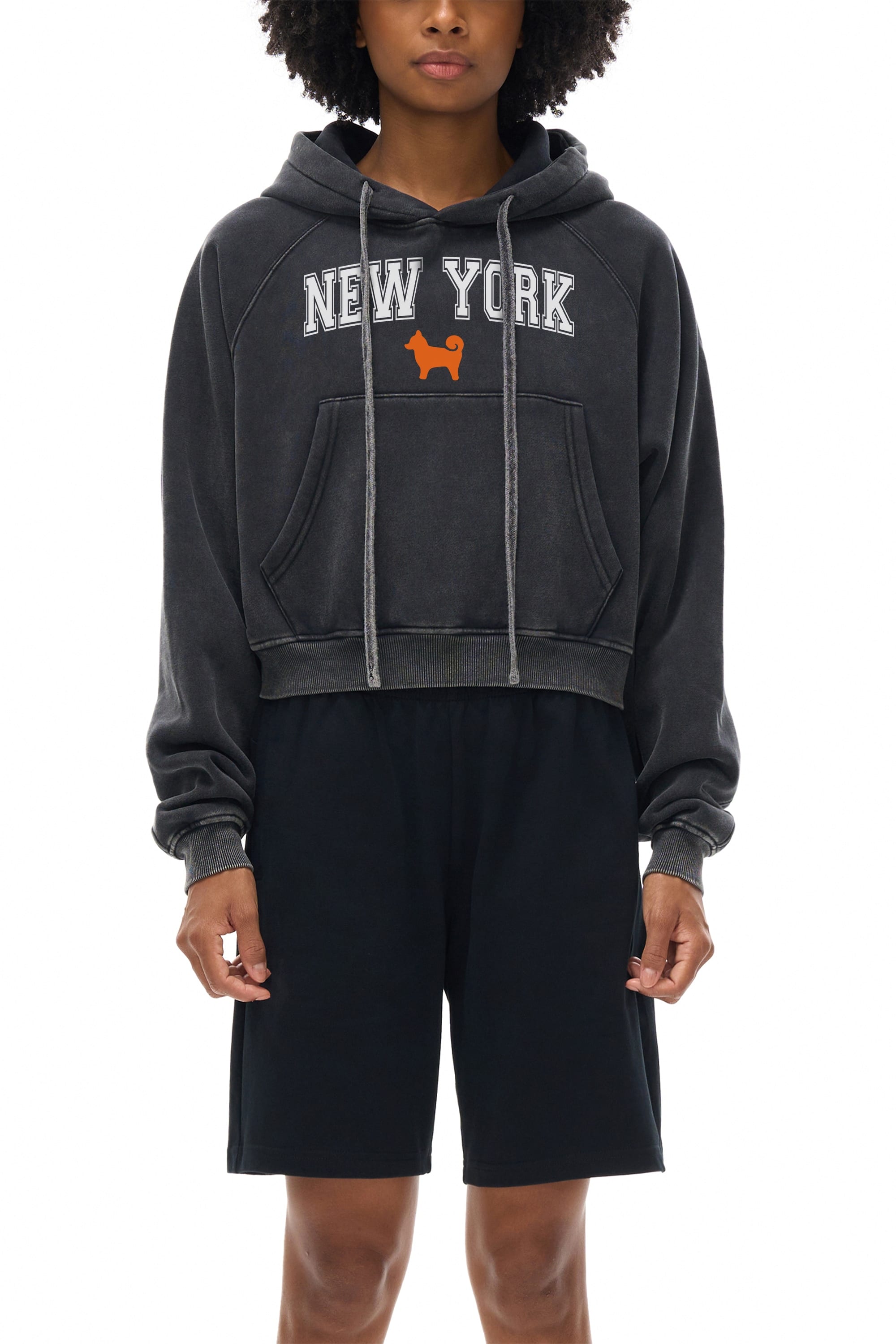 My Precious New York Shiba Cropped Hoodie