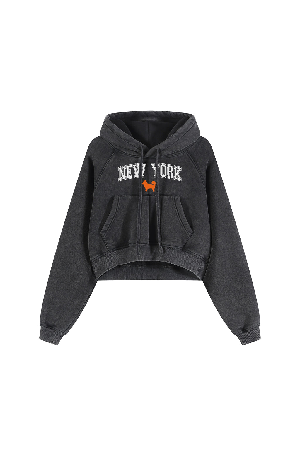 Womens My Precious New York Shiba Cropped Hoodie