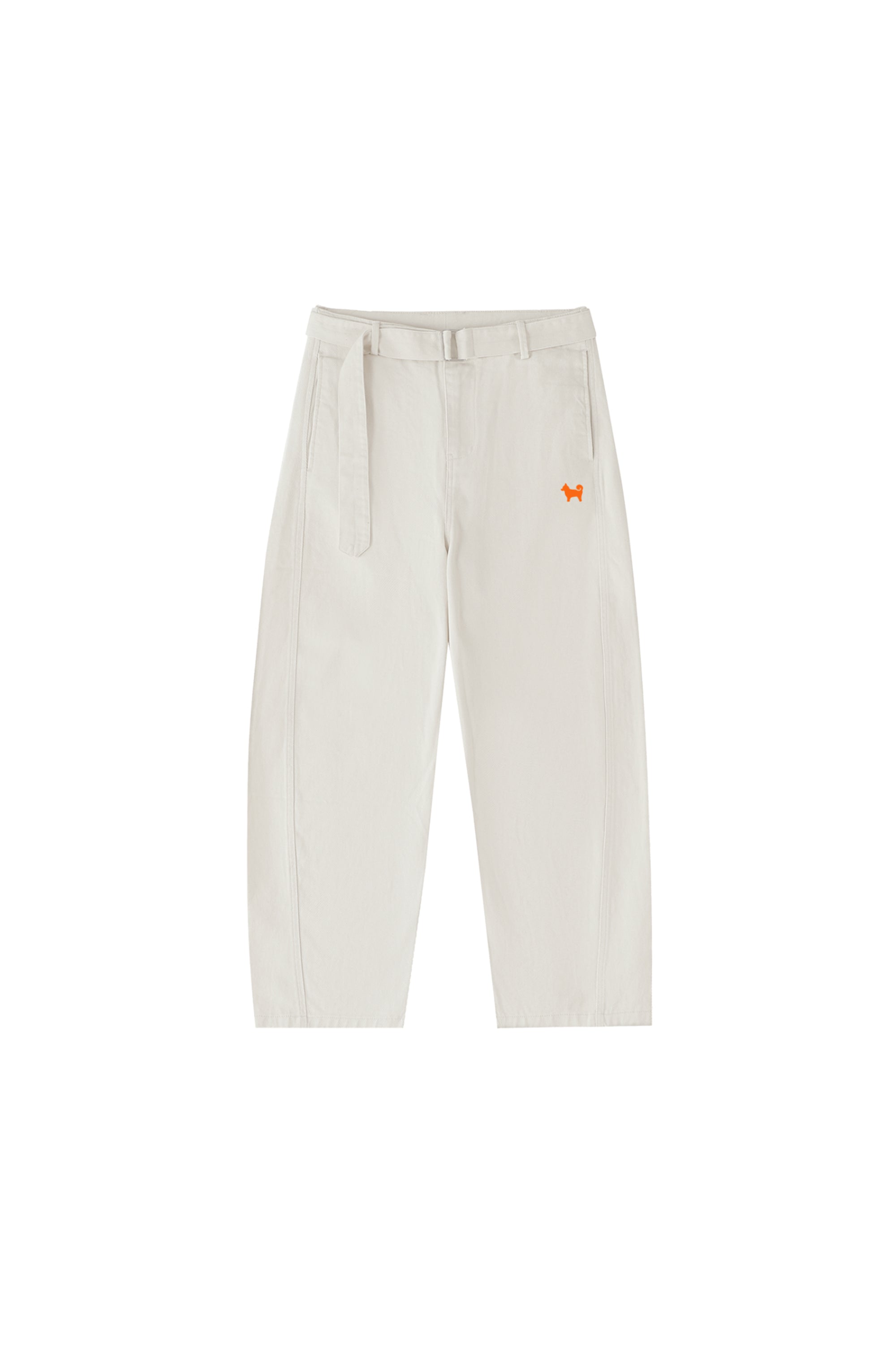 My Precious Shiba Icon Barrel-leg Chino Pants