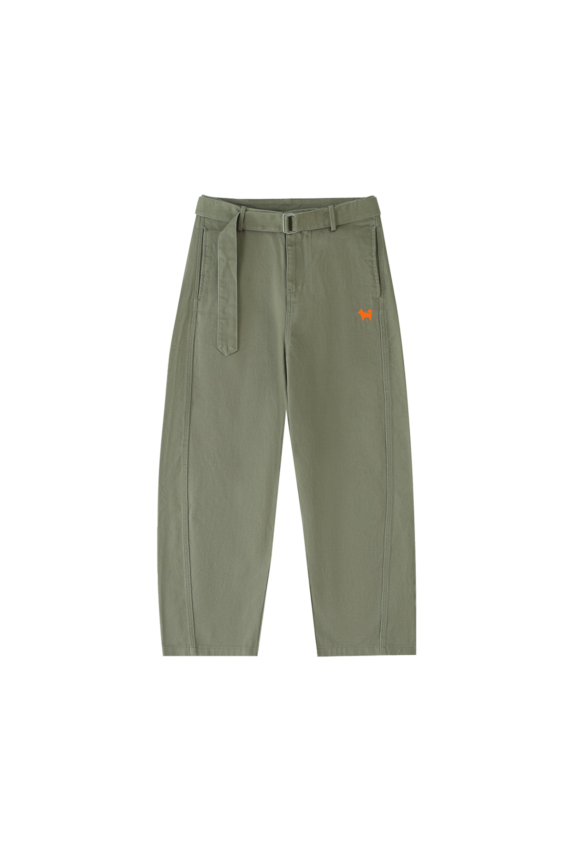 My Precious Shiba Icon Barrel-leg Chino Pants