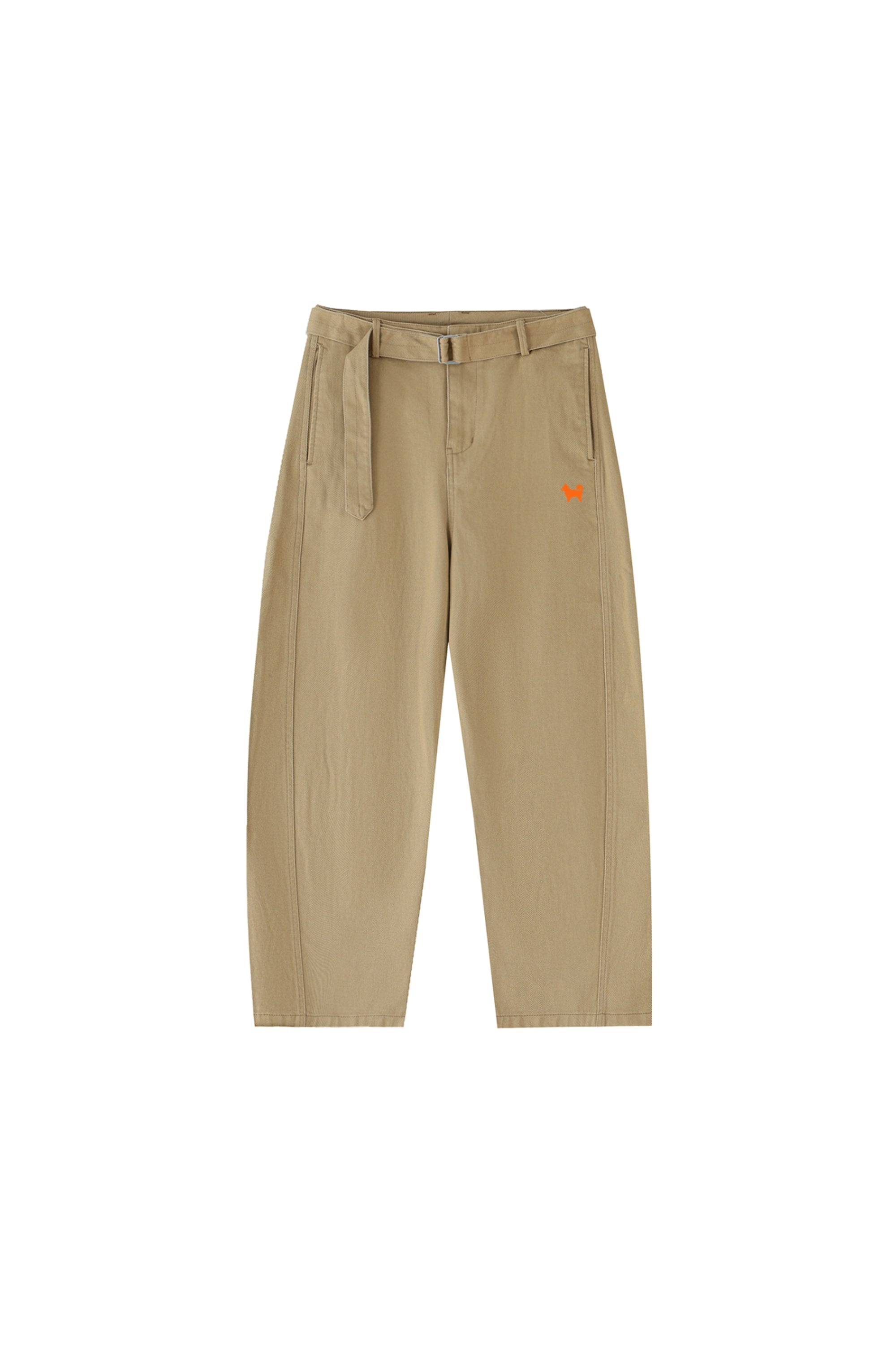 My Precious Shiba Icon Barrel-leg Chino Pants