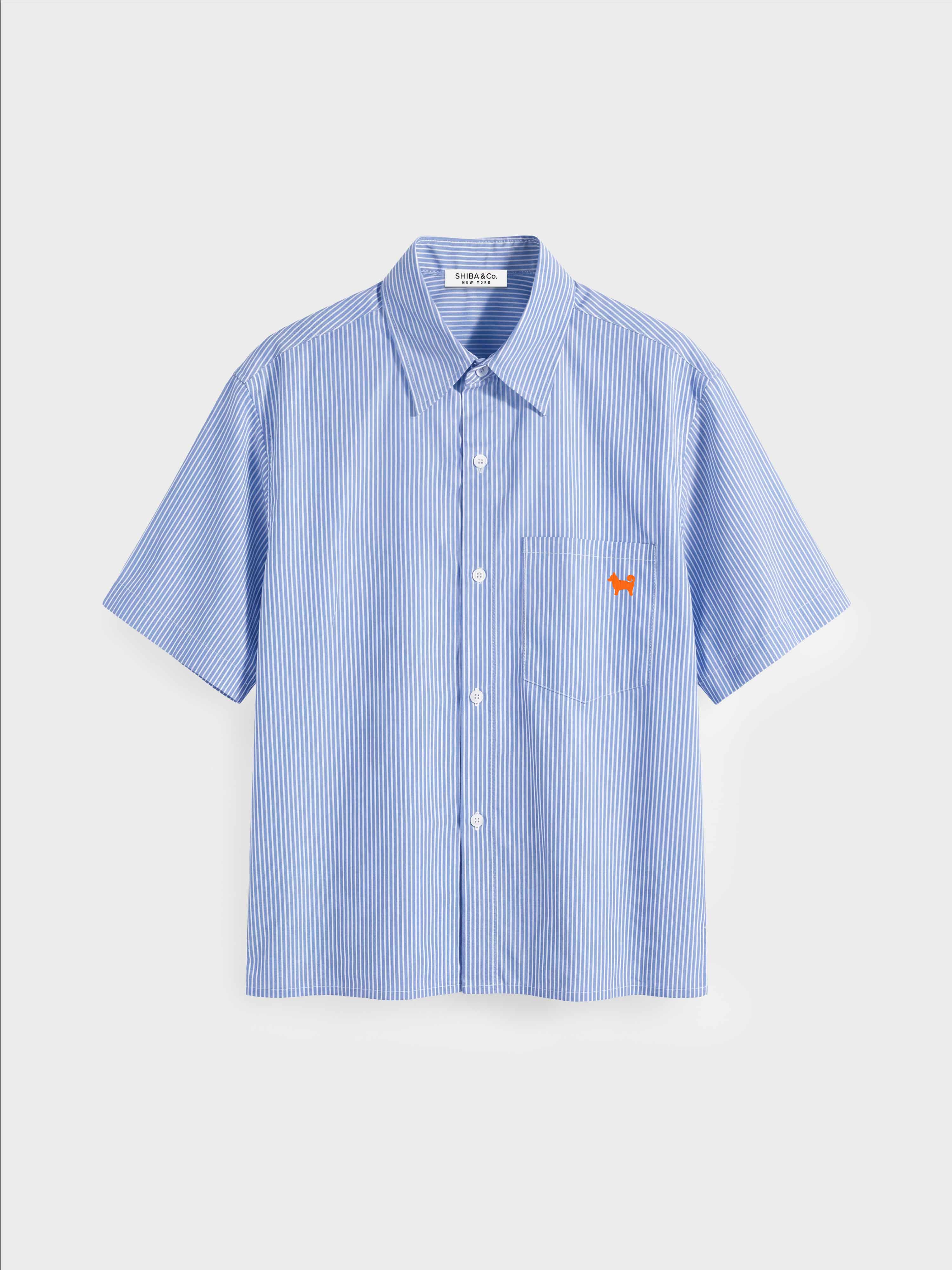 My Precious Shiba Icon Oversized Stripe Boxy Shirt