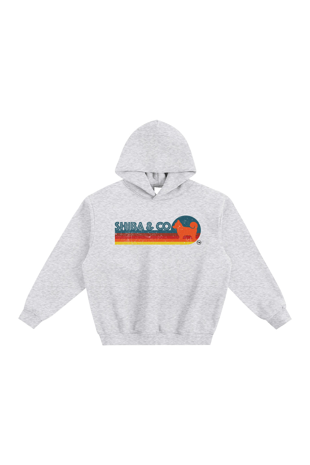 Retro Shiba Inu Fleeced Hoodie