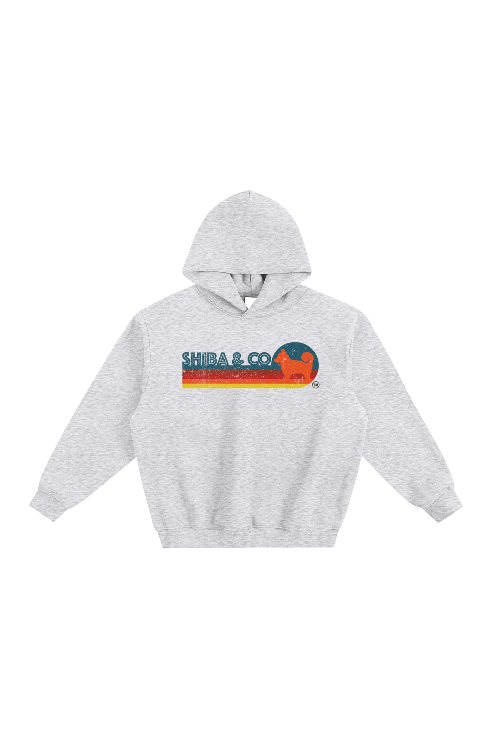 Retro Shiba Inu Fleeced Hoodie