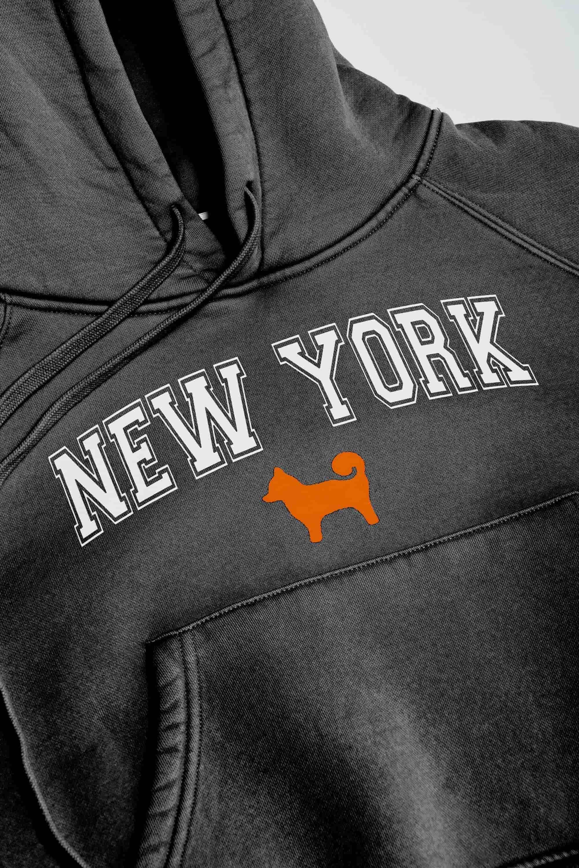 Womens My Precious New York Shiba Cropped Hoodie