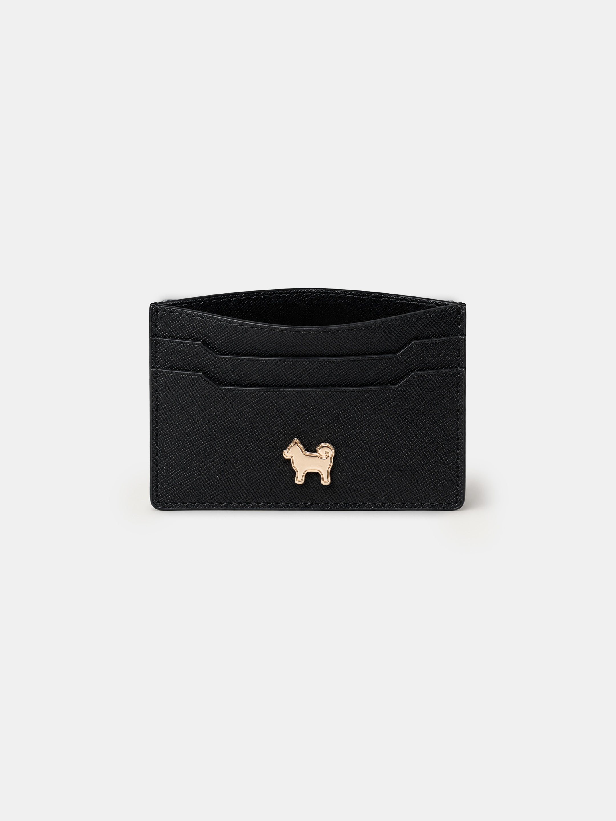 SHIBA & CO. Italian Saffiano Leather Cardholder Wallet - Iconic Black