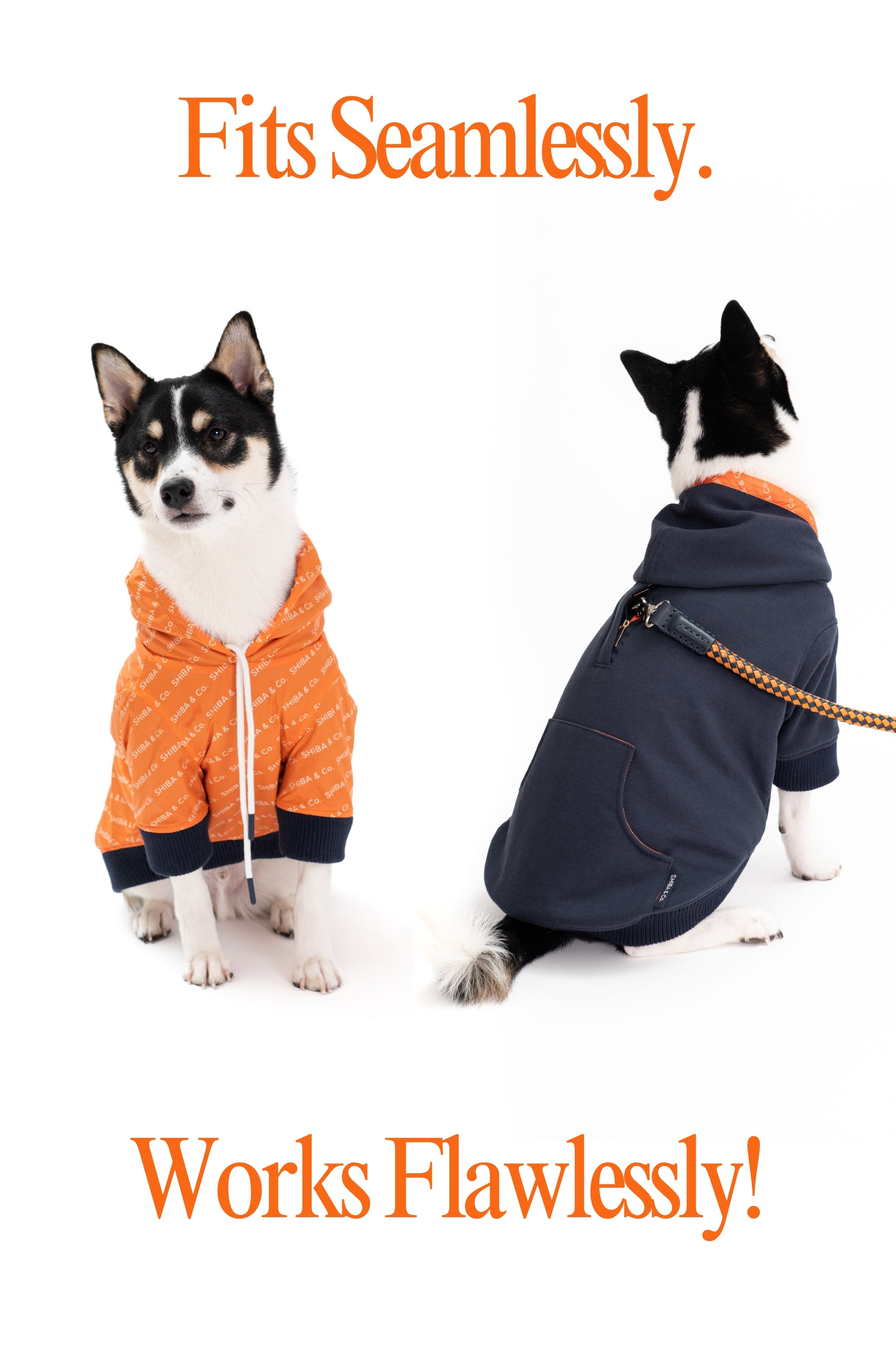 Reve Dog Hoodie In Navy - Waterproof & Reversible