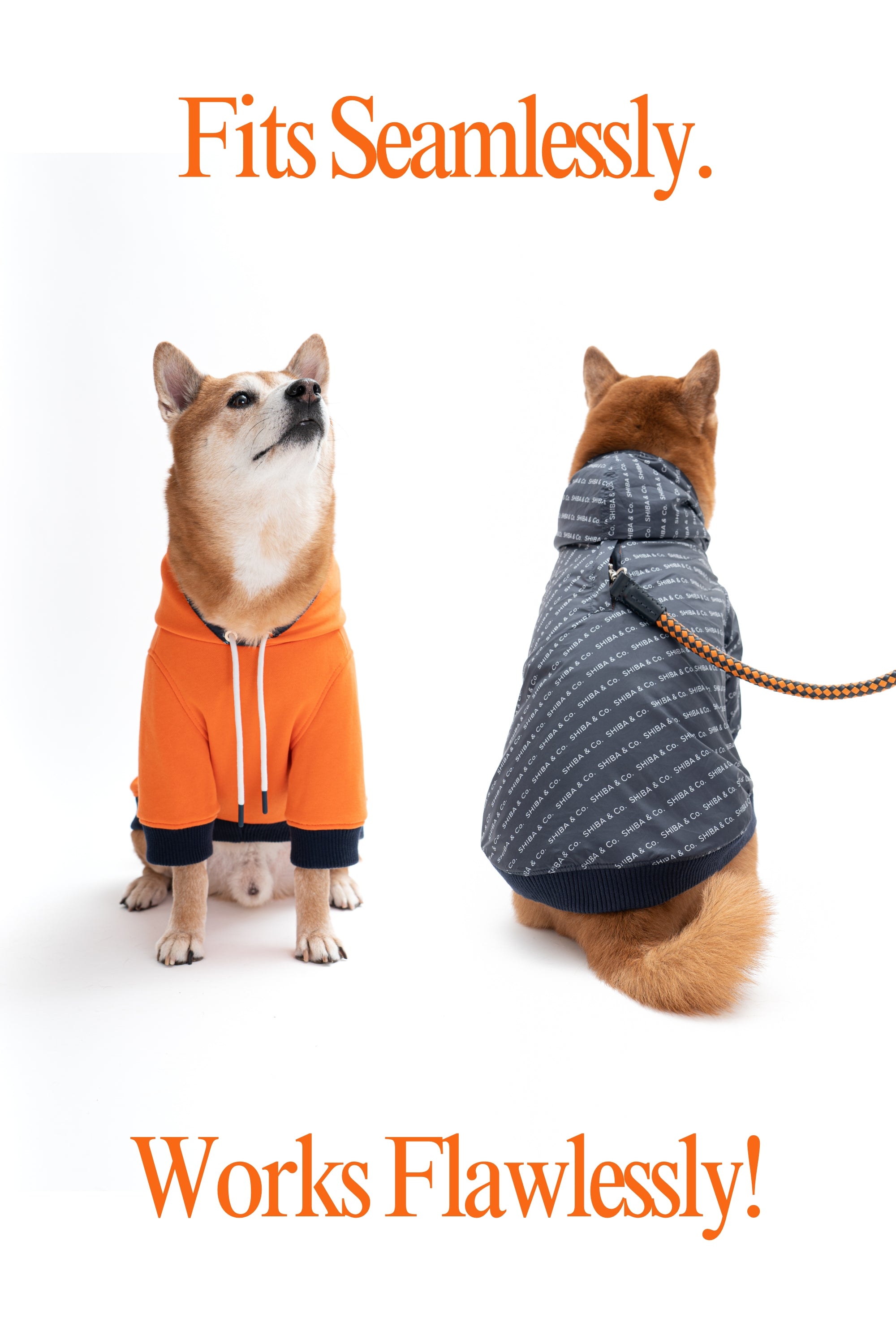 Reve Dog Hoodie In Orange - Waterproof & Reversible
