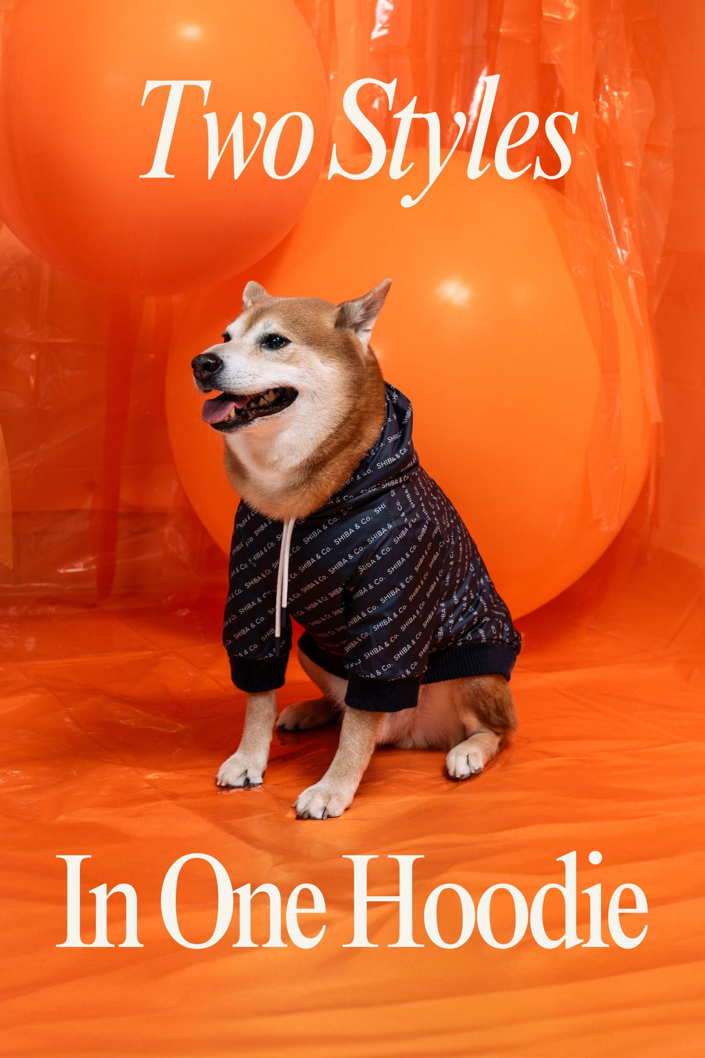 Reve Dog Hoodie In Orange - Waterproof & Reversible