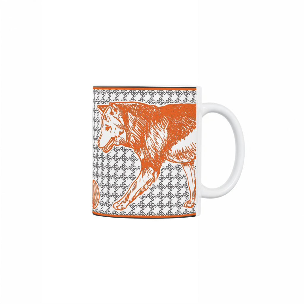 SHIBA & Co. Monogram Mug – Shiba Inu illustration