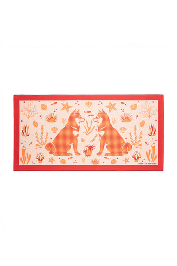 Shiba Inu Beach Towel In Beige