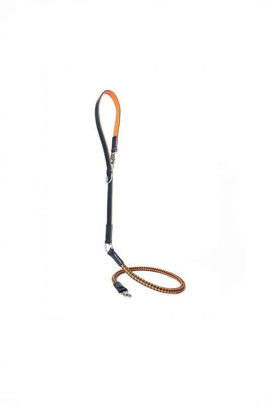 Otto - Dog Leash In Intrecciato Italian Leather