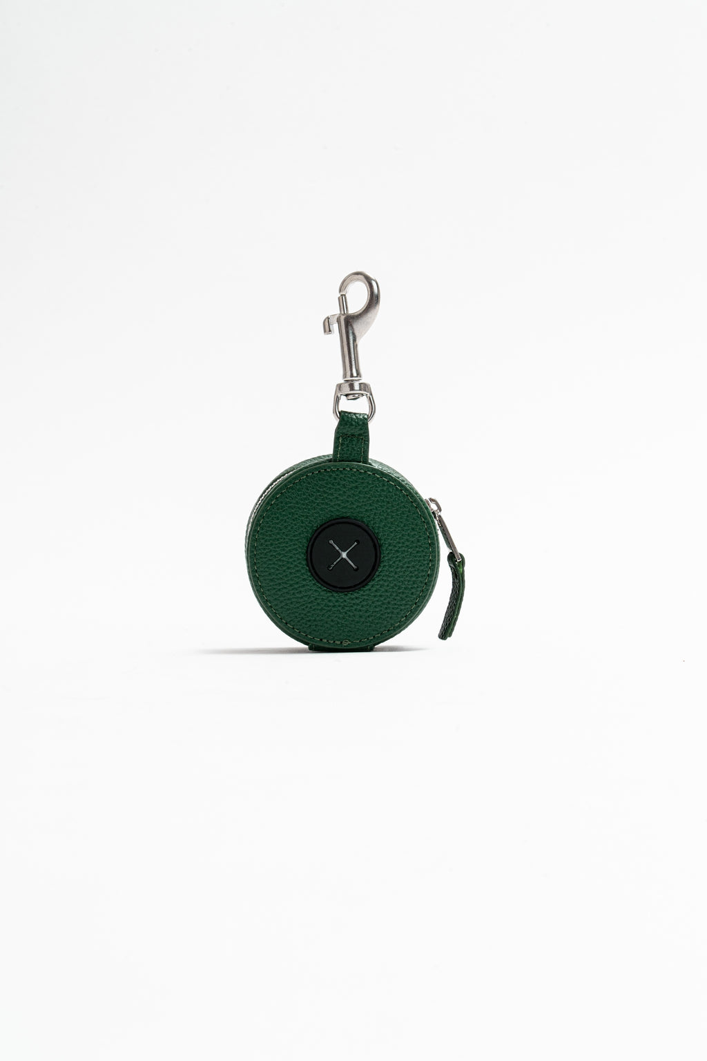 Roma Dog Waste Bag Dispenser In Italian Leather - Forest Green