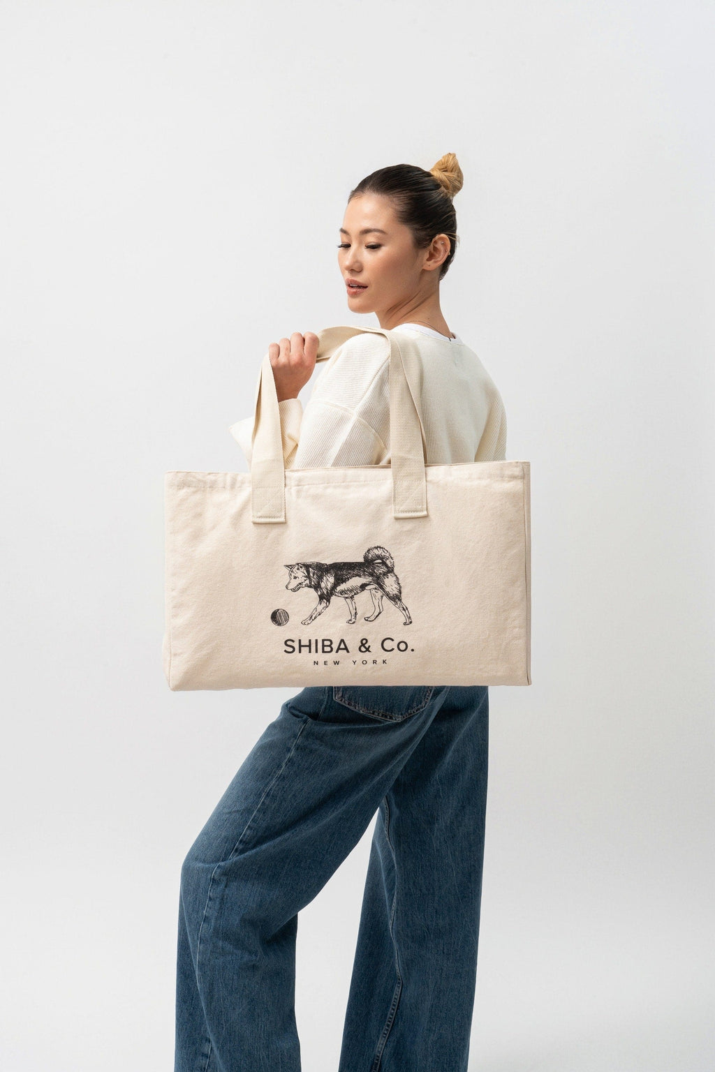 SHIBA & Co. Dog Print Oversize Everyday Tote [ Coming Soon ]