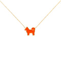 Shiba Inu Dog Pendant - 24K Gold Plated Edition - Iconic Orange