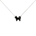 Shiba Inu Dog Pendant In 925 Sterling Silver - Iconic Black