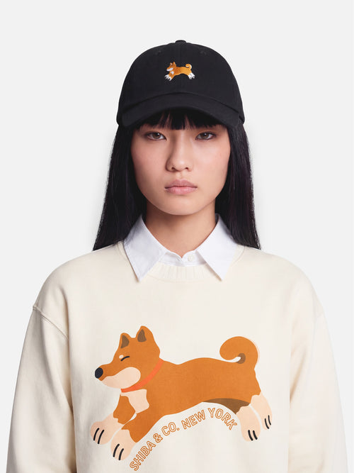 26 Club Shiba Inu Dog Embroidered Baseball Cap – Iconic Black