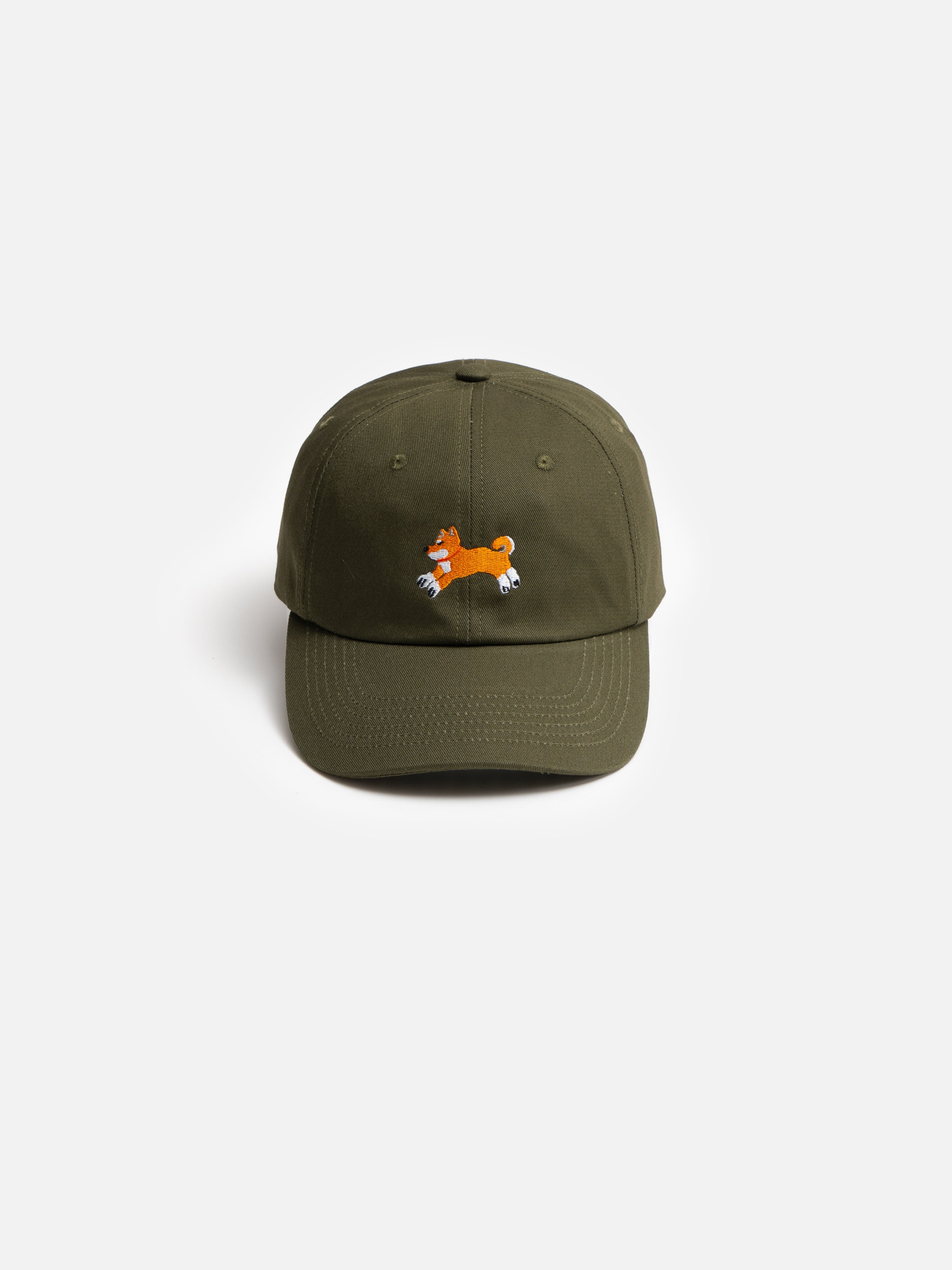 26 Club Shiba Inu Dog Embroidered Baseball Cap – Moss Green