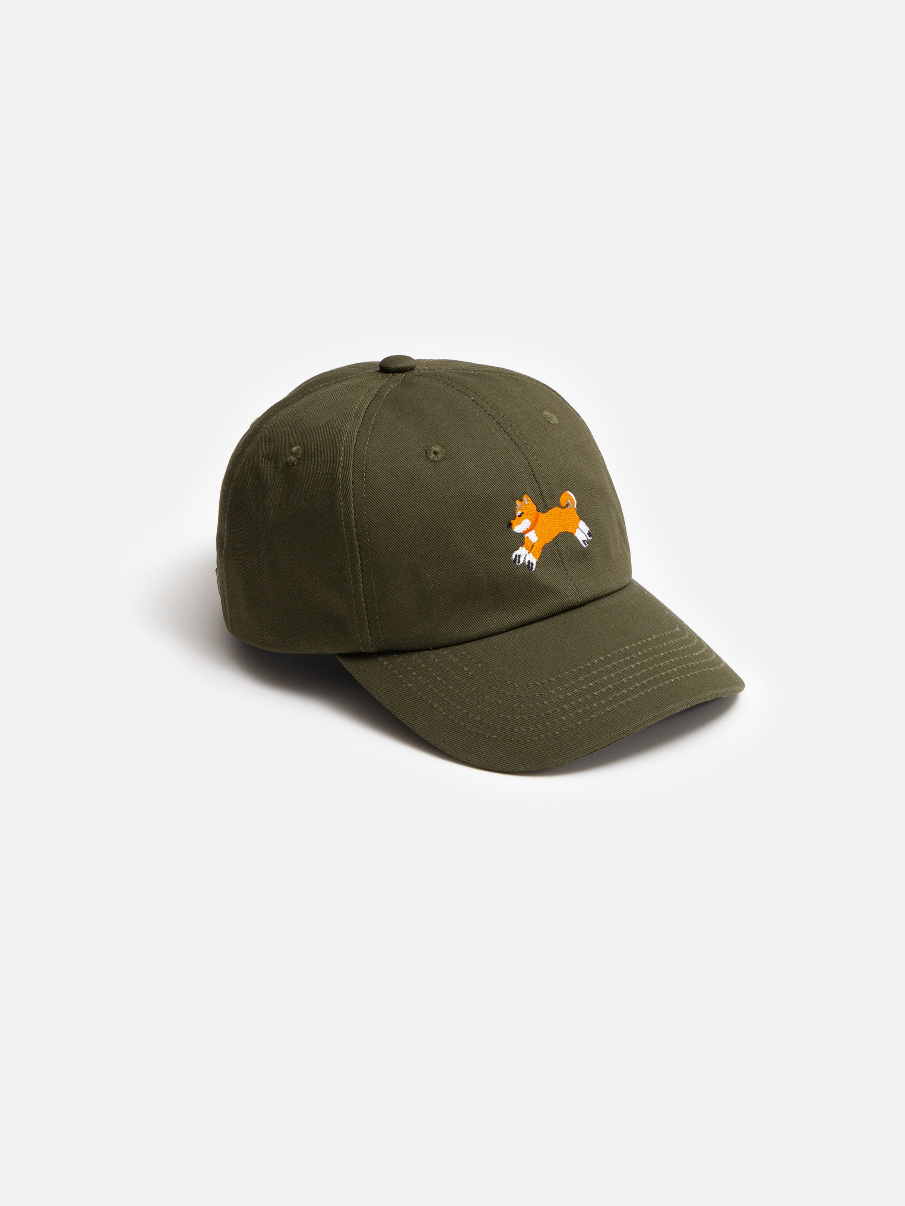 26 Club Shiba Inu Dog Embroidered Baseball Cap – Moss Green
