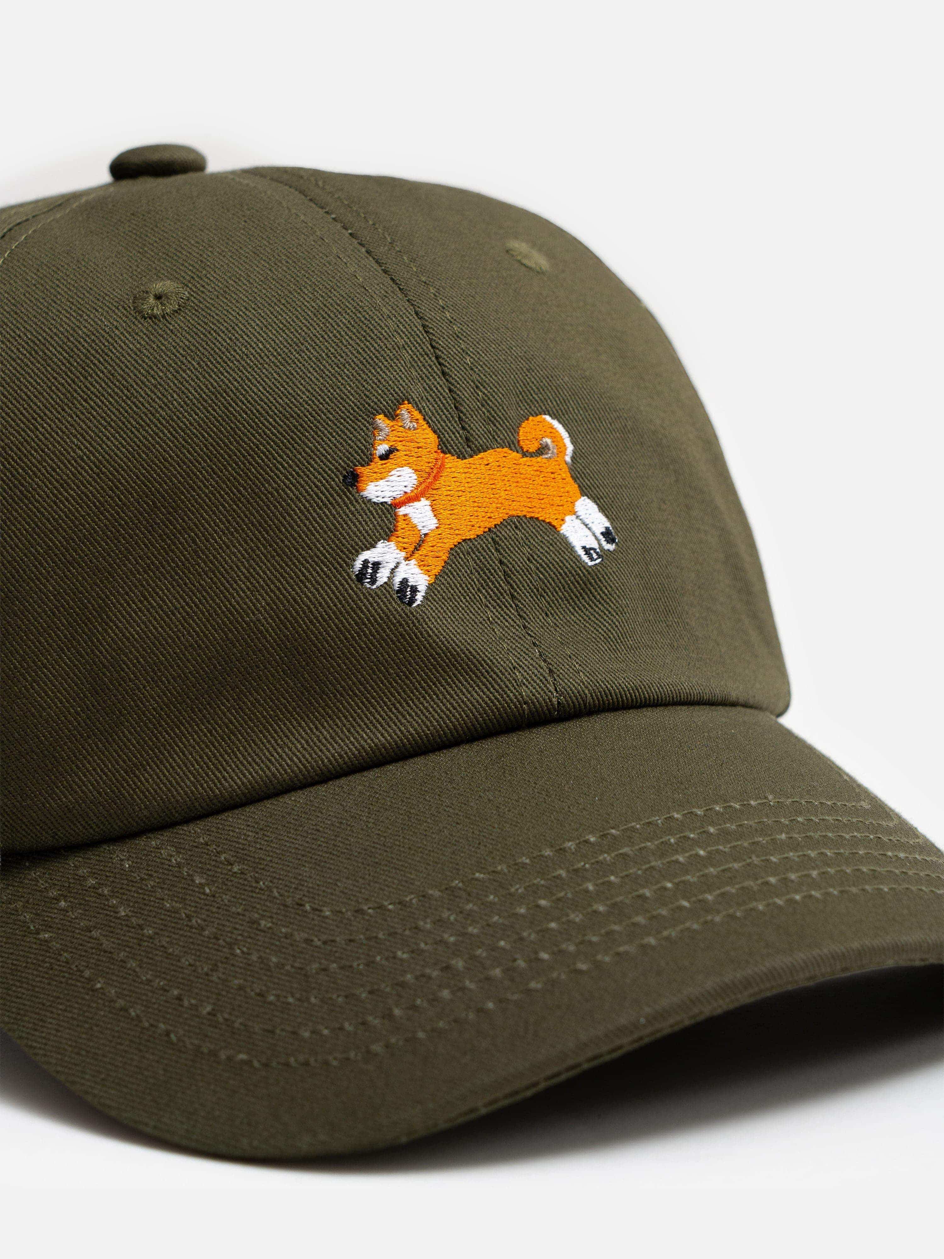 26 Club Shiba Inu Dog Embroidered Baseball Cap – Moss Green