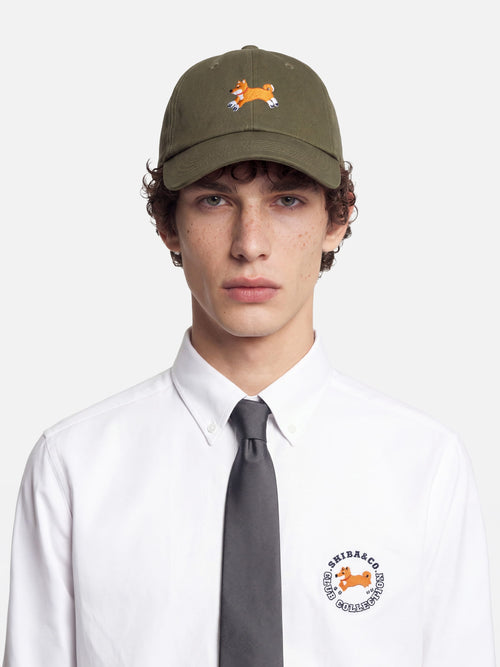 26 Club Shiba Inu Dog Embroidered Baseball Cap – Moss Green